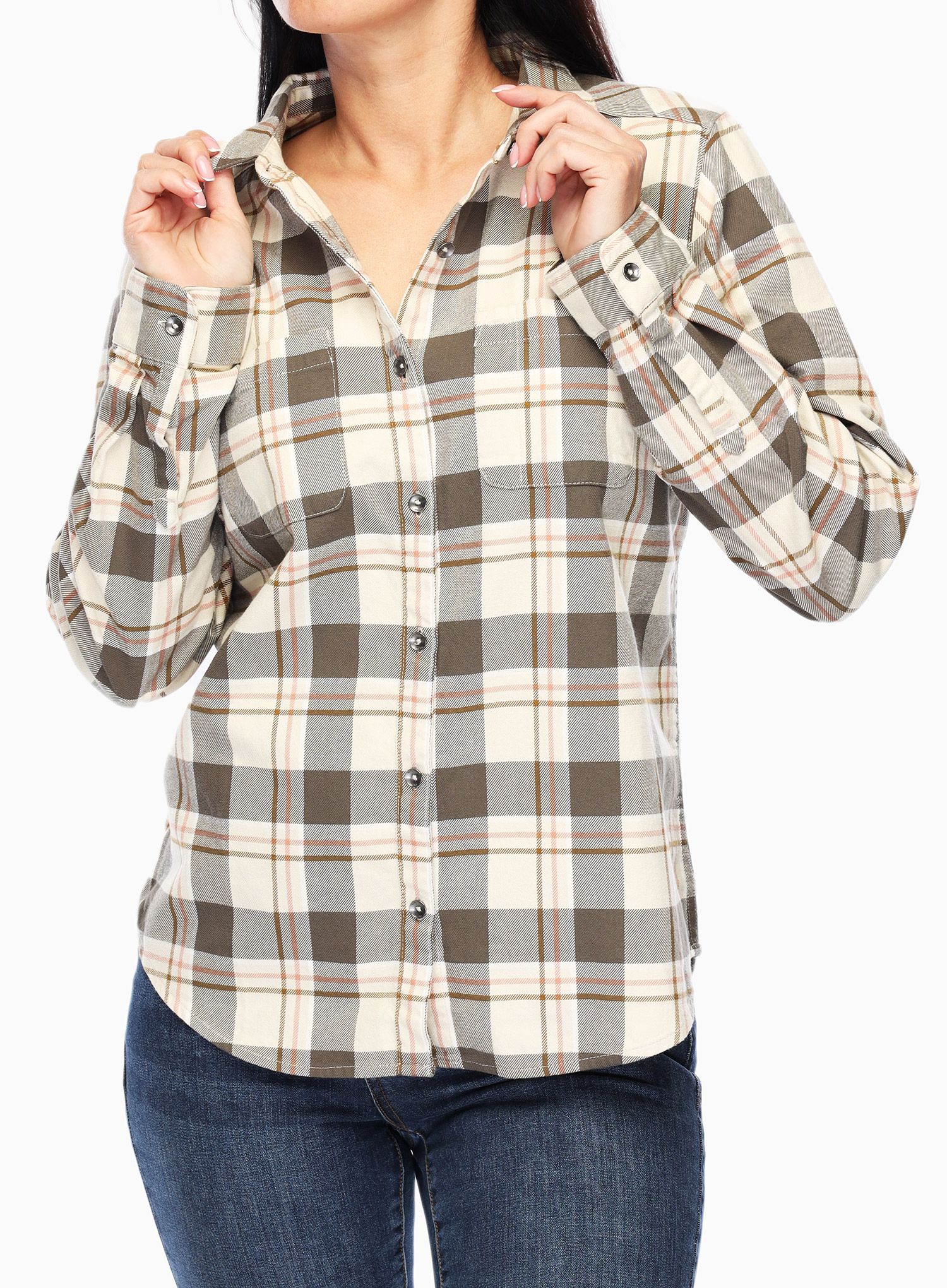 Dámská turistická košile Royal Robbins Lieback Organic Cotton Flannel LS - everglade timber cove pld