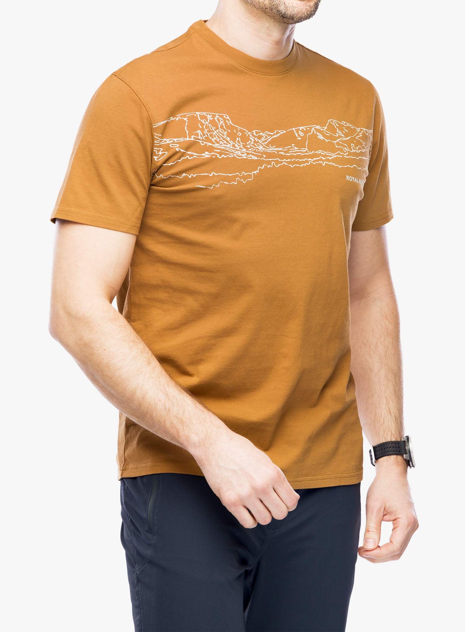 Bavlněné tričko Royal Robbins RR Graphic S/S - caramel cafe