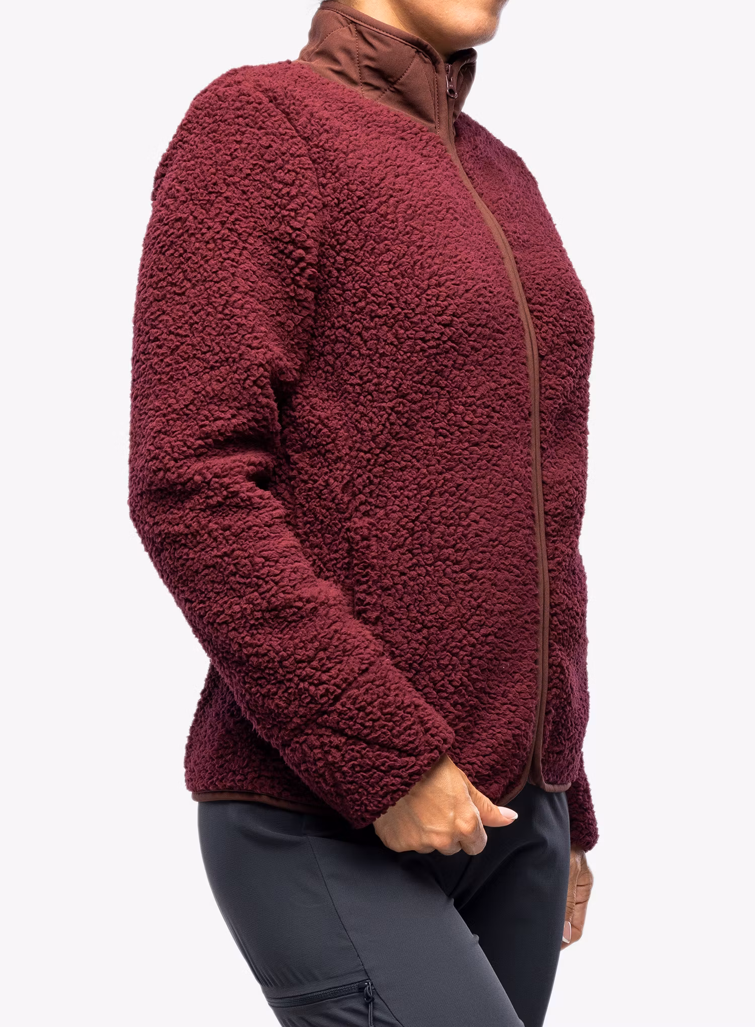 Fleecová mikina dámská Royal Robbins Urbanesque Jacket - burnt grape