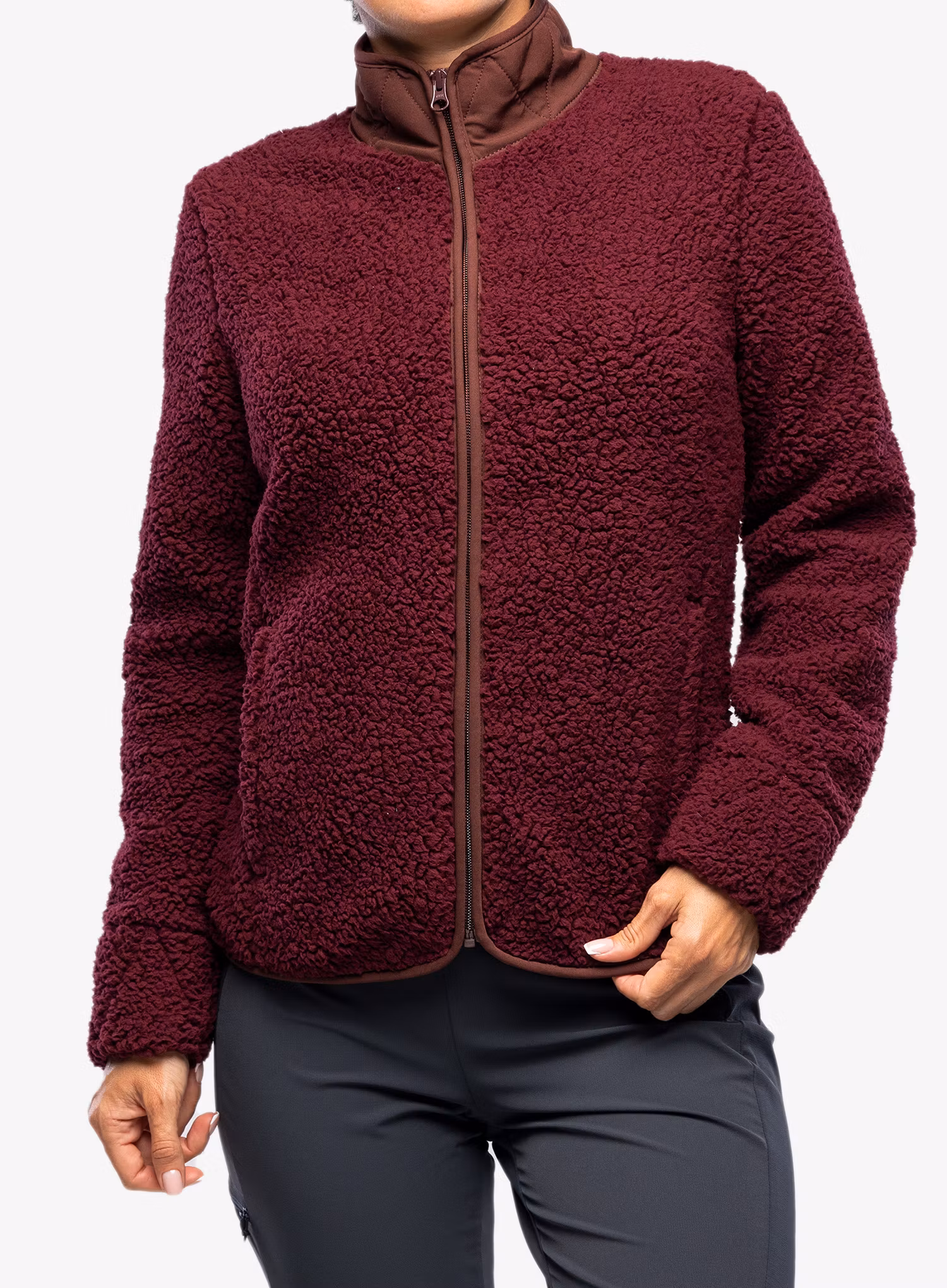 Fleecová mikina dámská Royal Robbins Urbanesque Jacket - burnt grape