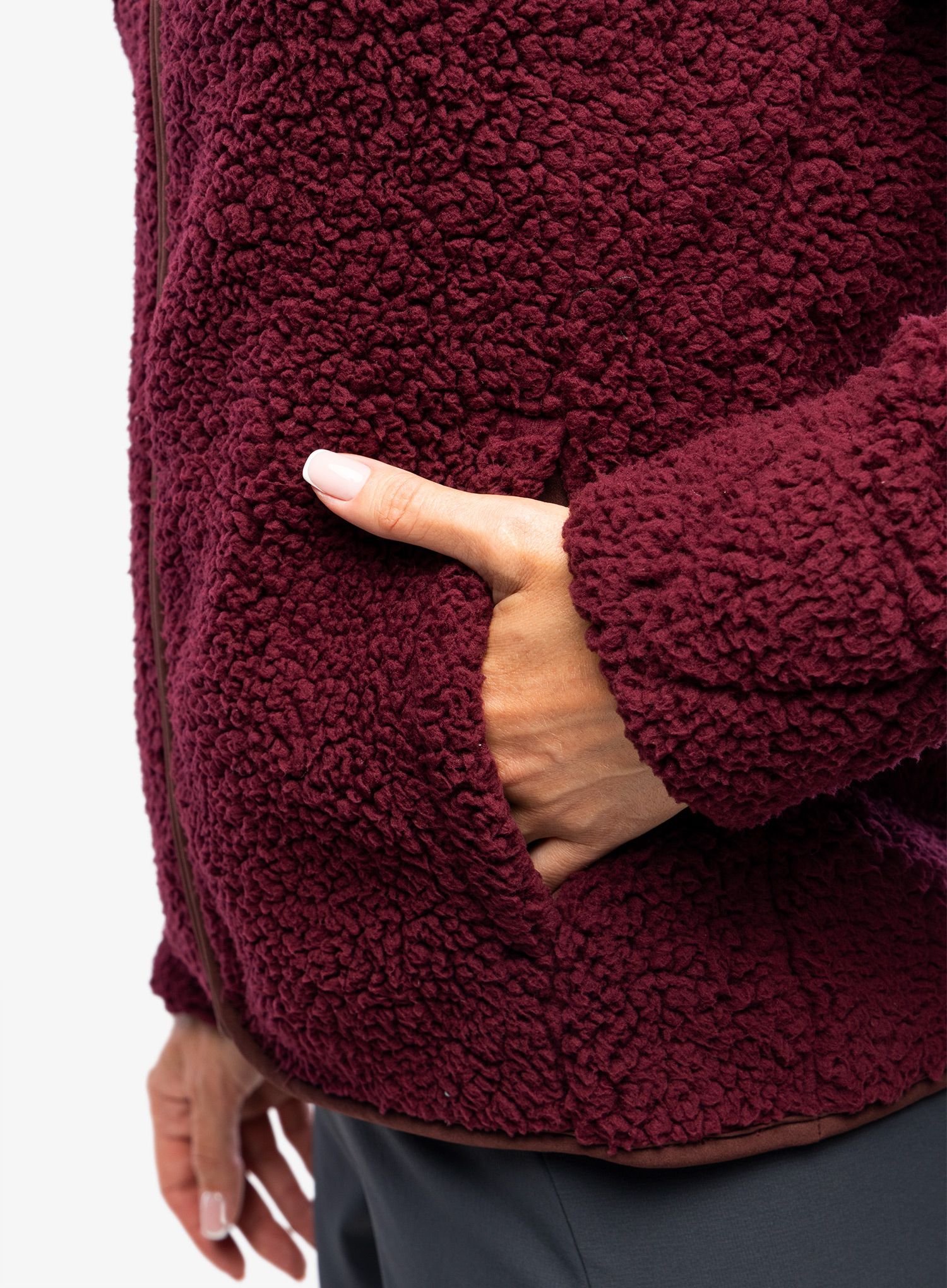 Fleecová mikina dámská Royal Robbins Urbanesque Jacket - burnt grape