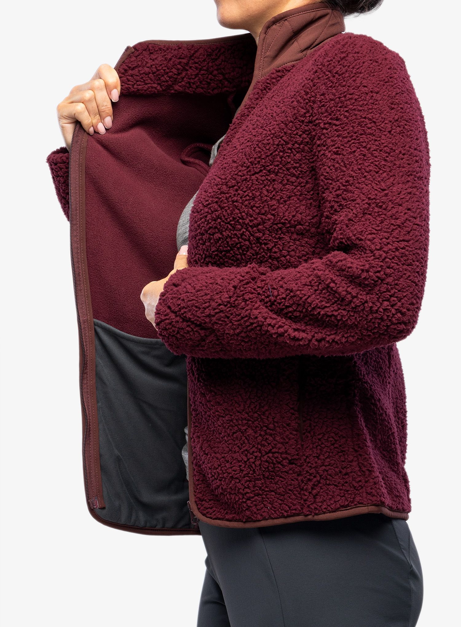 Fleecová mikina dámská Royal Robbins Urbanesque Jacket - burnt grape