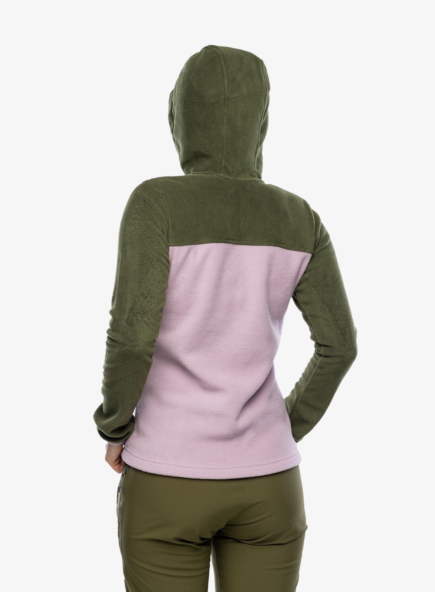 Fleece mikina dámská SCOTT Defined Original Fleece Pullover - fir green/cloud pink
