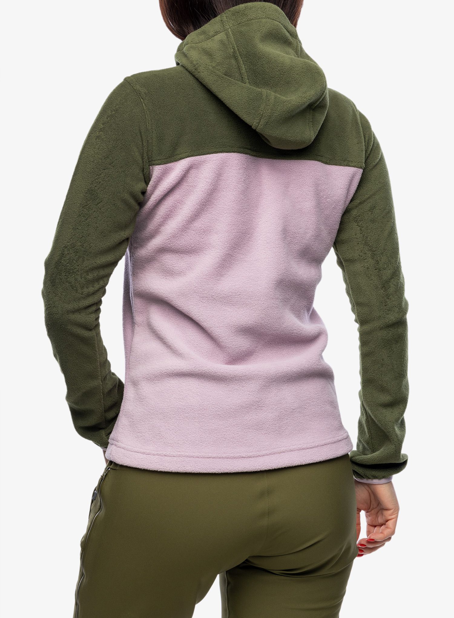 Fleece mikina dámská SCOTT Defined Original Fleece Pullover - fir green/cloud pink