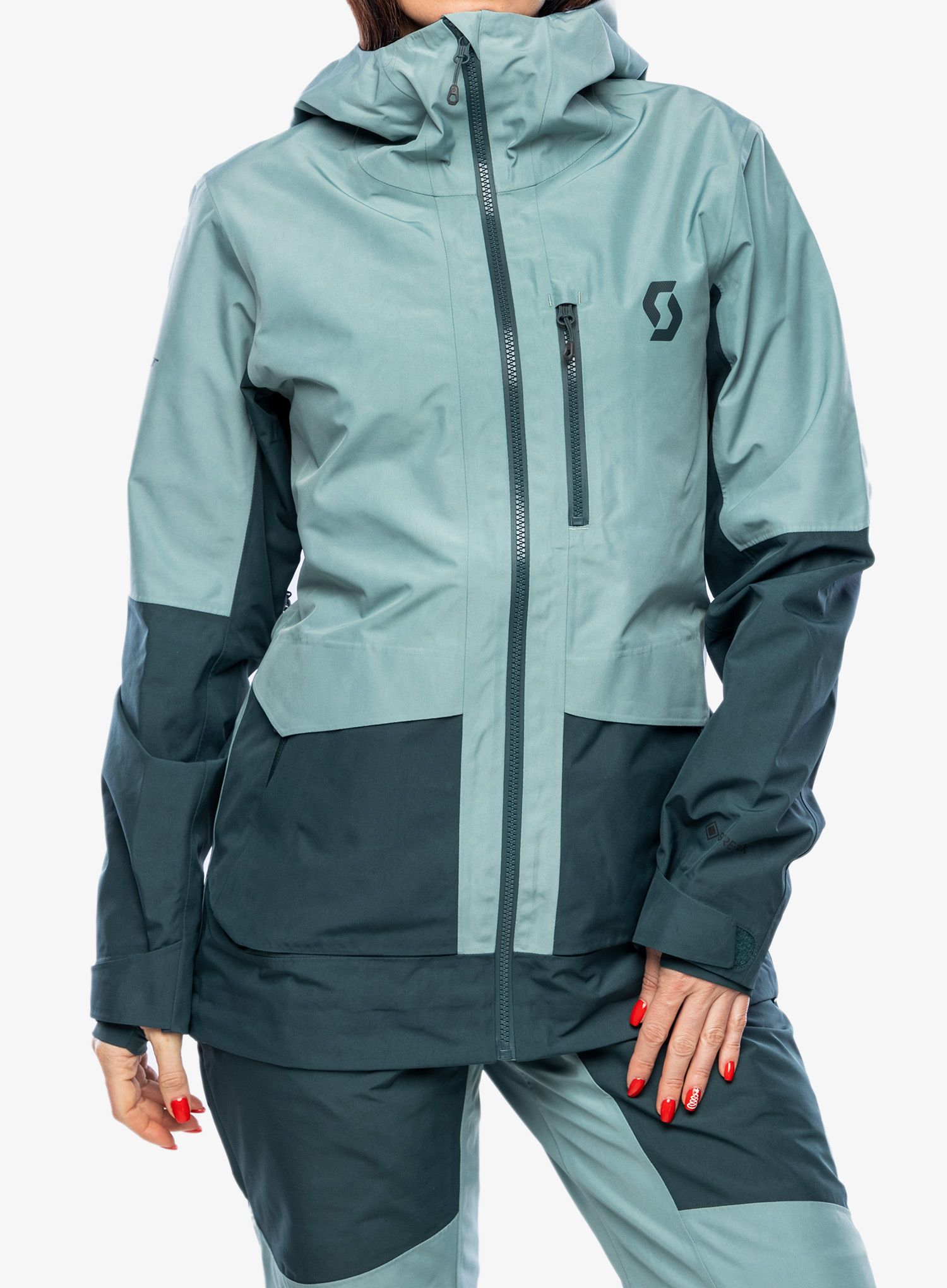 Dámská lyžařská bunda SCOTT Jacket W's Vertic GTX 2L - northern m.green/aruba green