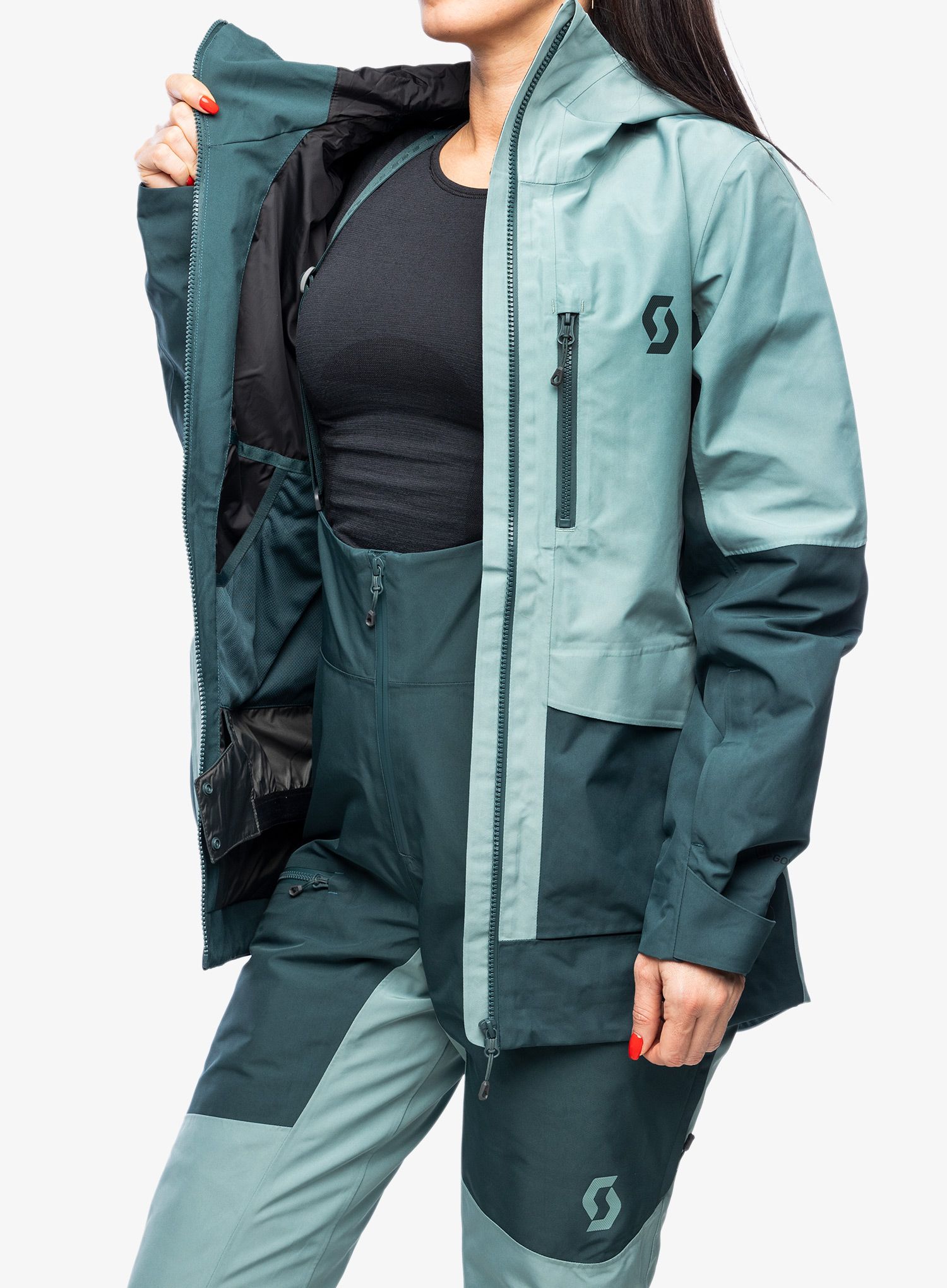 Dámská lyžařská bunda SCOTT Jacket W's Vertic GTX 2L - northern m.green/aruba green