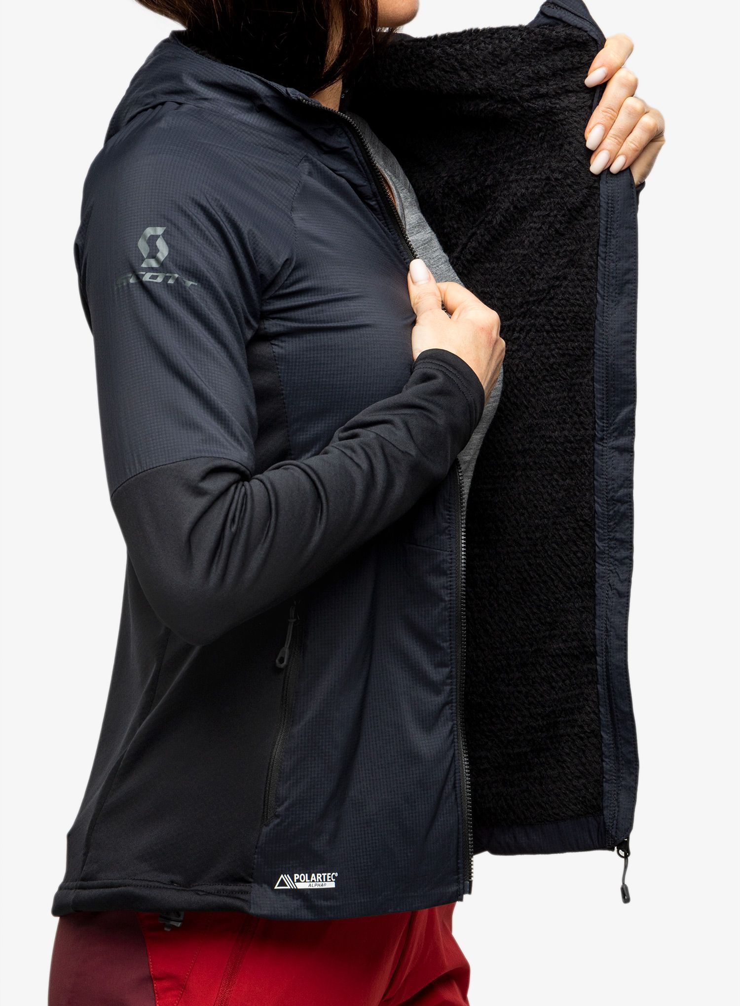 Damska bunda na skialpy SCOTT Hoody Explorair Alpha - black