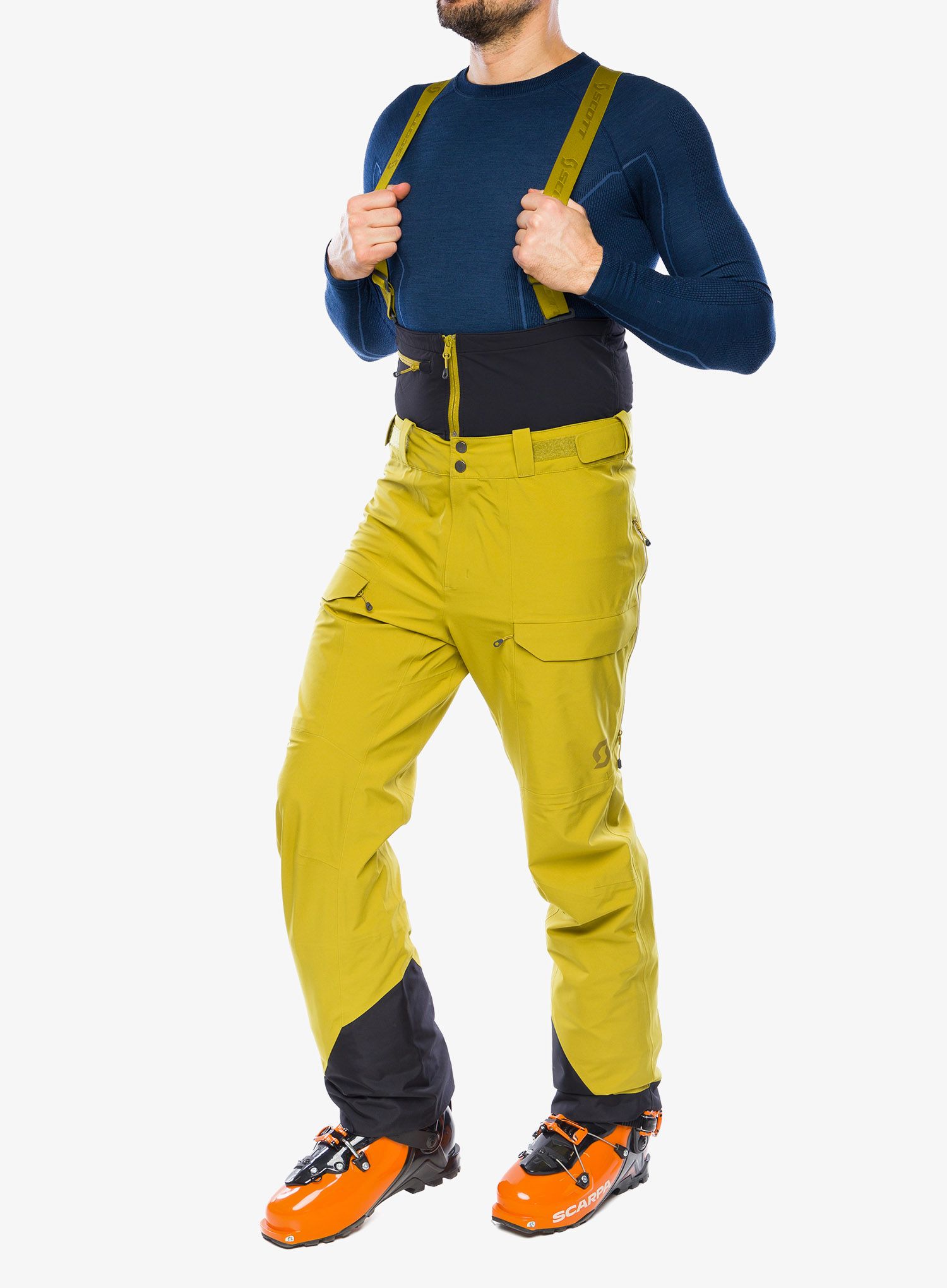 Skialpové kalhoty SCOTT Pants Vertic 3L - savanna green