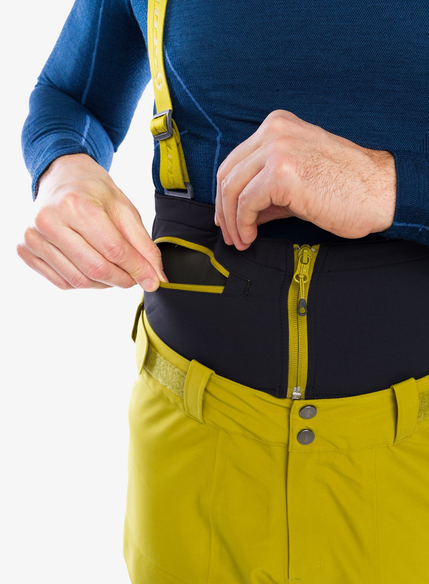 Skialpové kalhoty SCOTT Pants Vertic 3L - savanna green