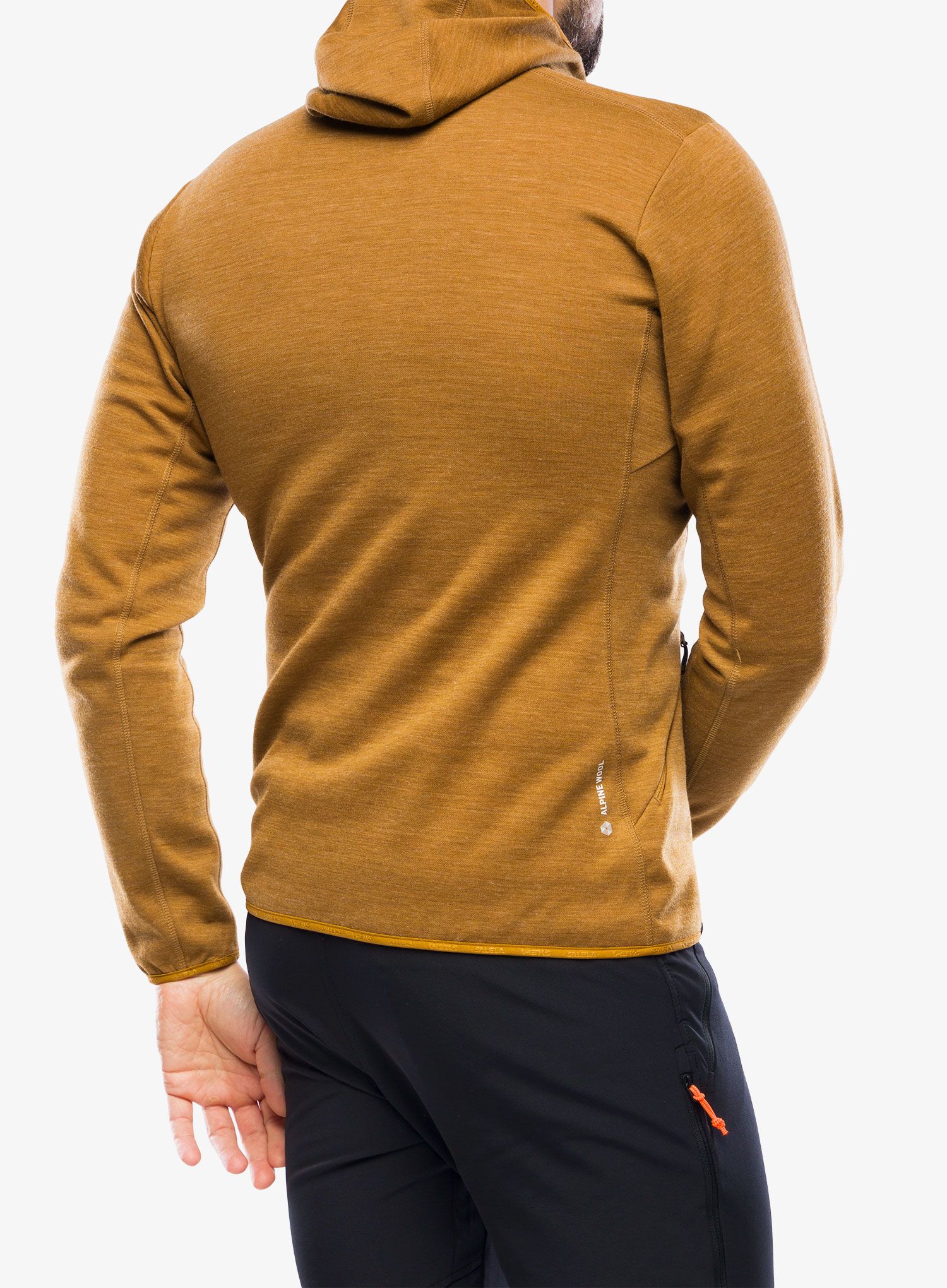 Mikina s kapucí Salewa Nuvolao Alpine Wool Jacket - golden brown
