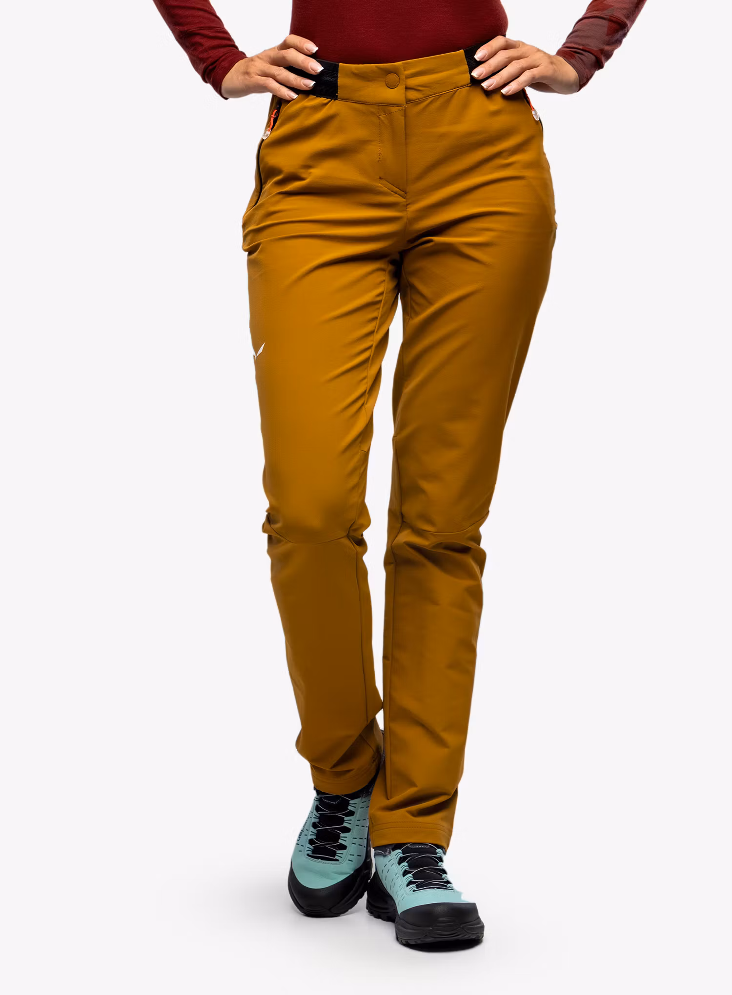 Softshellové kalhoty dámské Salewa Pedroc 2 DST Regular Pant - golden brown
