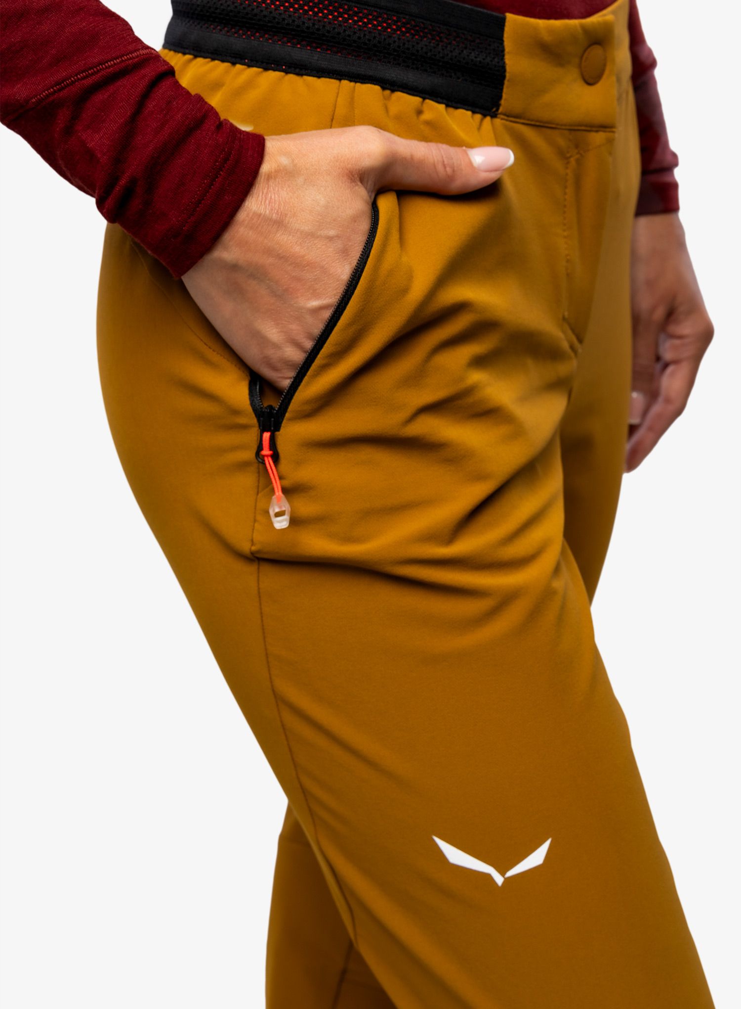 Softshellové kalhoty dámské Salewa Pedroc 2 DST Regular Pant - golden brown
