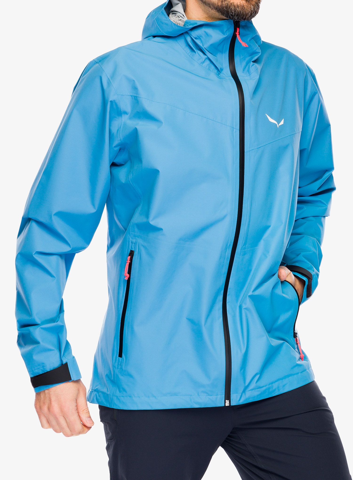 Bunda do deště Salewa Puez Aqua 4 PTX 2,5L Jacket - cendre blue/black