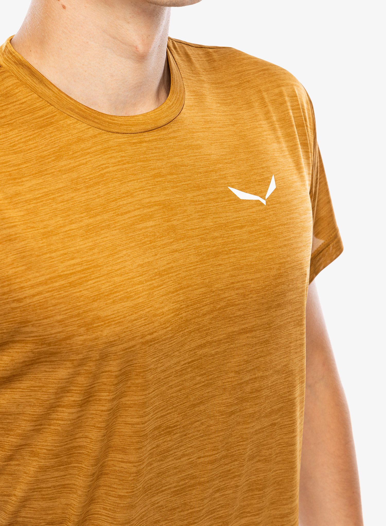 Rychleschnoucí triko Salewa Puez Melange Dry S/S Tee - golden brown melange