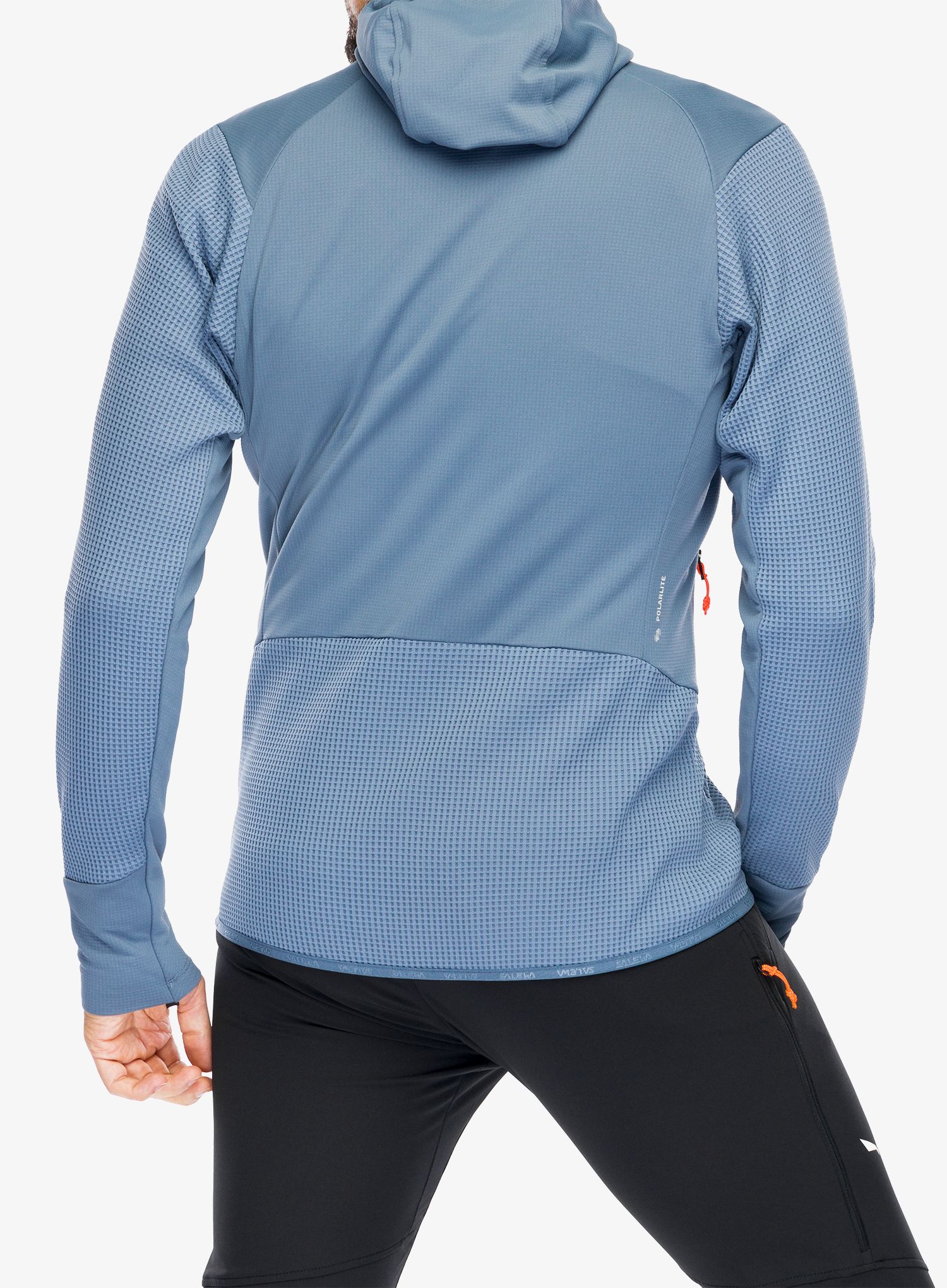 Fleece mikina Salewa Puez Waffle Hyb PL HD Jacket - java blue
