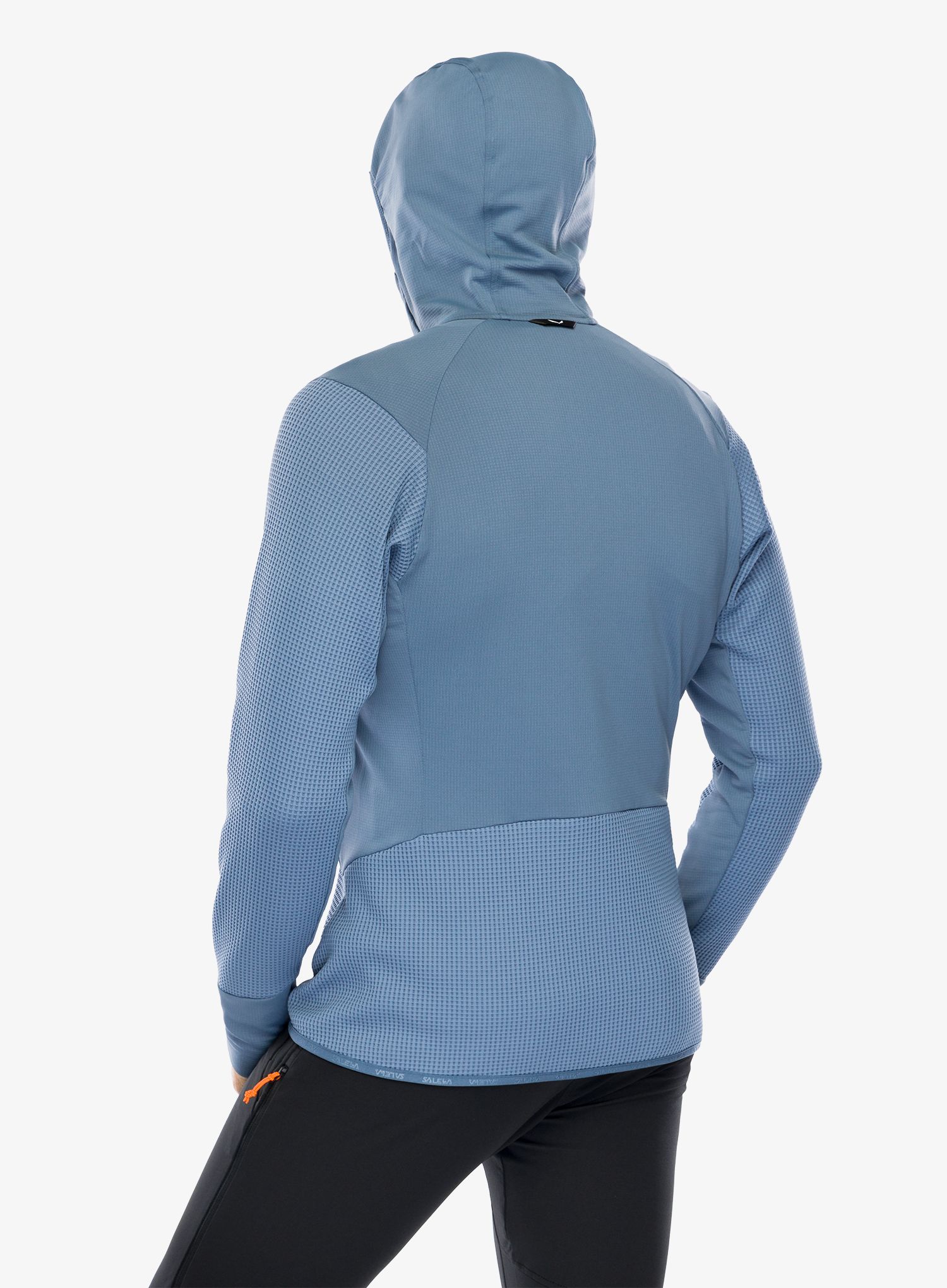 Fleece mikina Salewa Puez Waffle Hyb PL HD Jacket - java blue