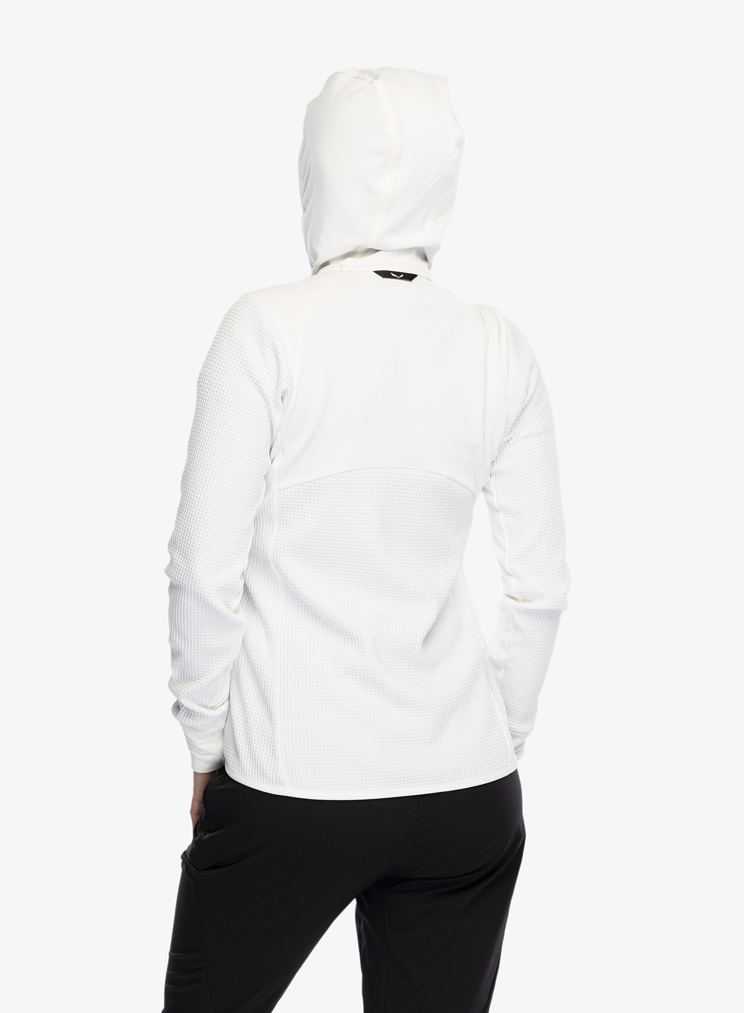 Outdoor mikina dámská Salewa Puez Waffle Hyb PL HD Jacket - white