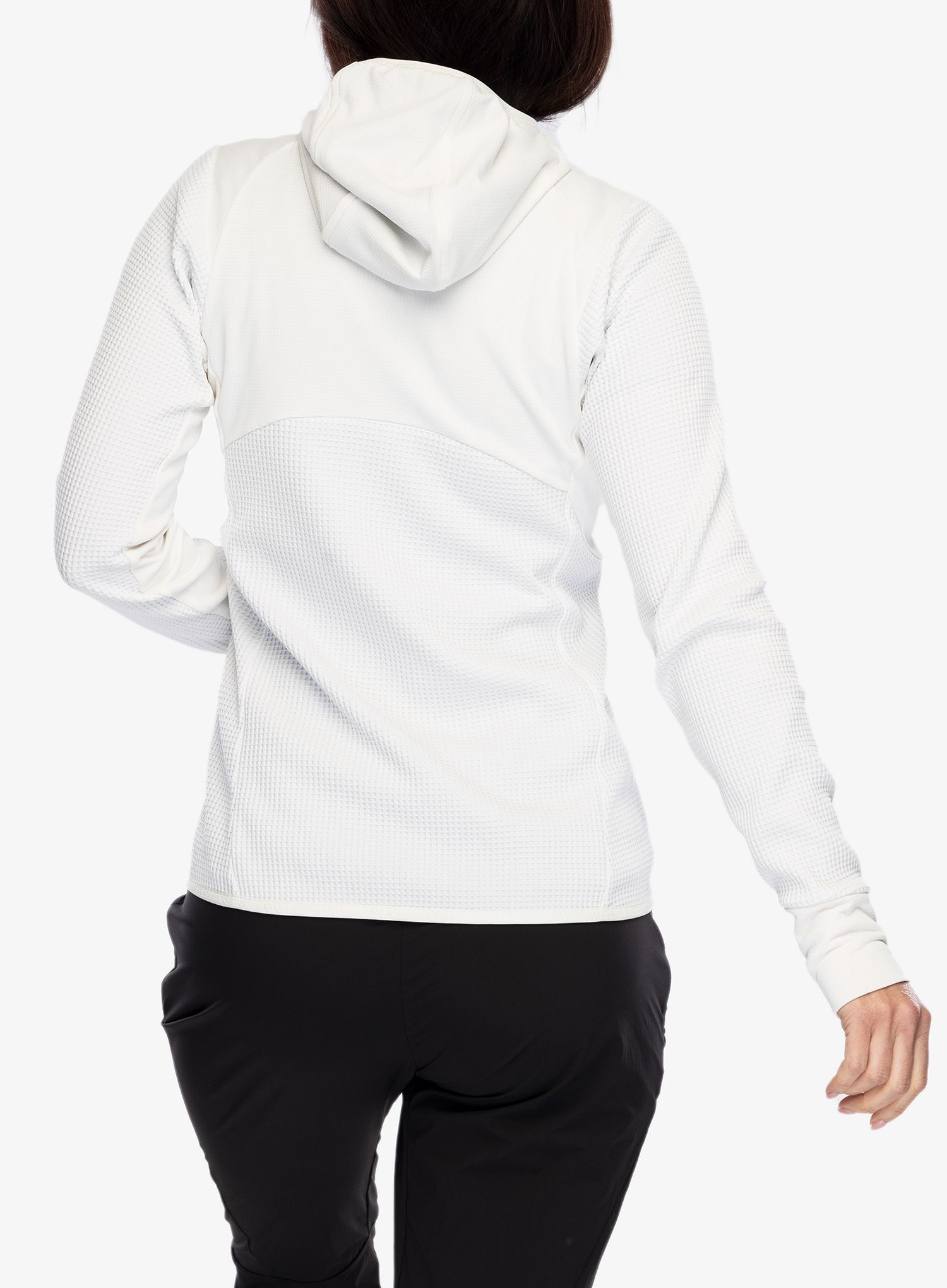 Outdoor mikina dámská Salewa Puez Waffle Hyb PL HD Jacket - white