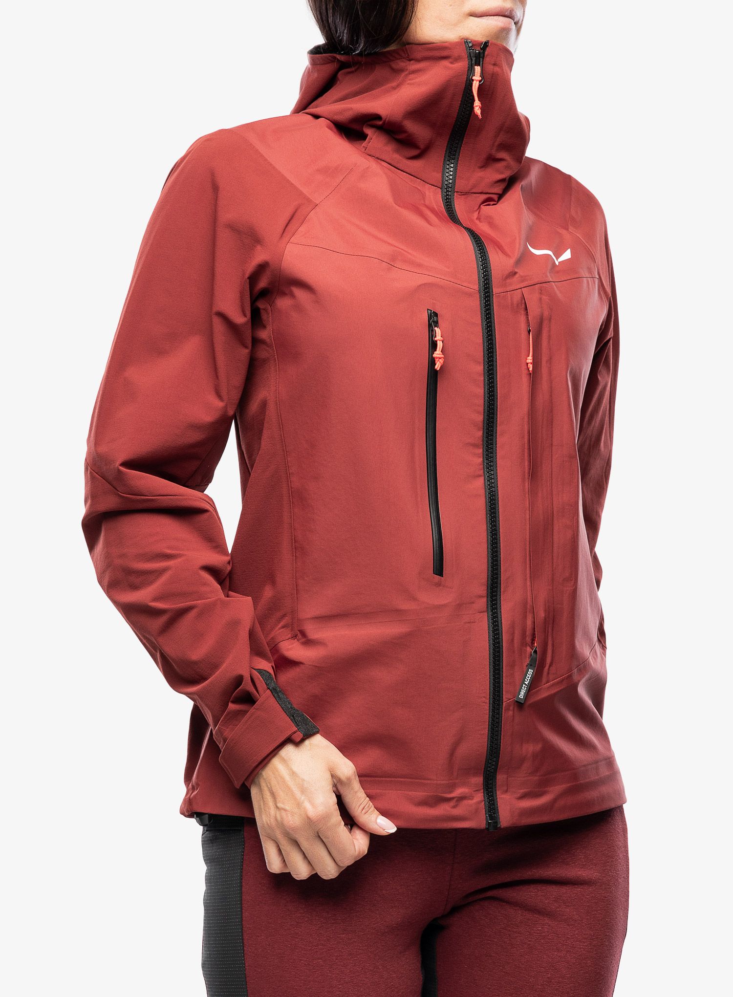 Damska bunda na skialpy Salewa Sella DST Hyb Jacket - syrah/syrah