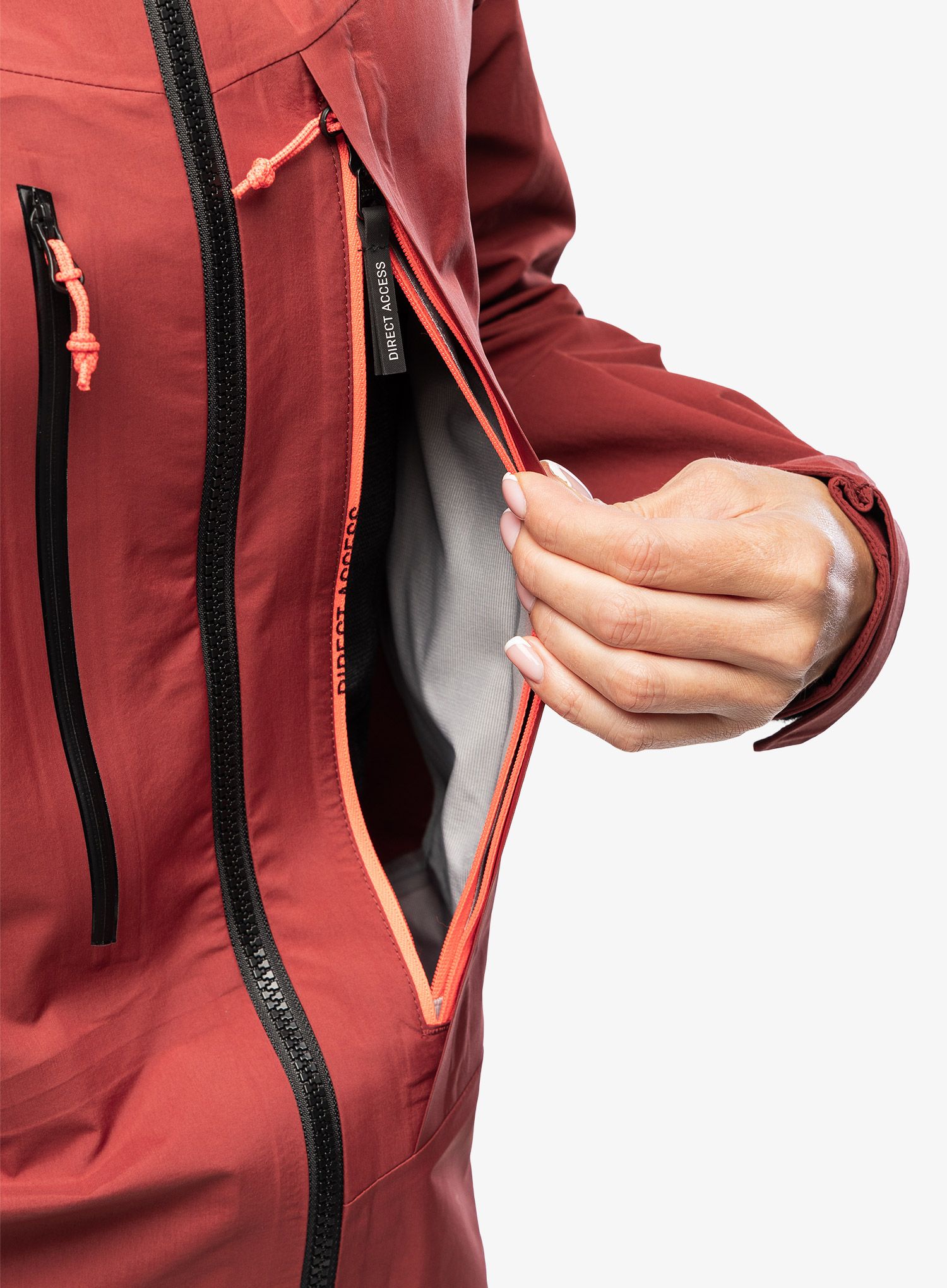 Damska bunda na skialpy Salewa Sella DST Hyb Jacket - syrah/syrah