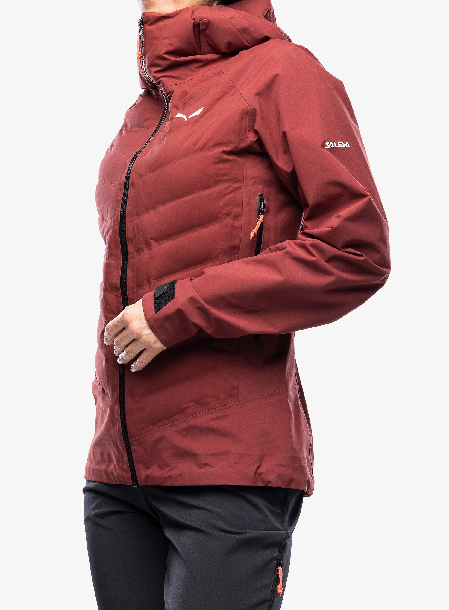 Dámská hybridní bunda Salewa Sella PTX 3L Hybrid Jacket - syrah