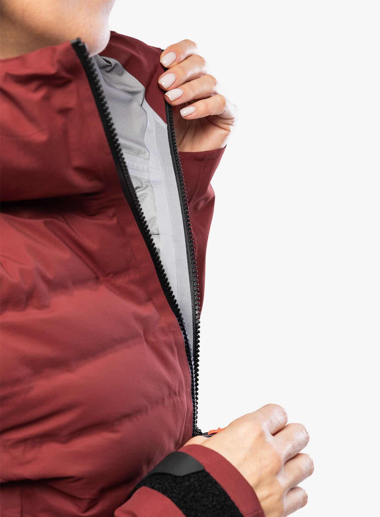Dámská hybridní bunda Salewa Sella PTX 3L Hybrid Jacket - syrah
