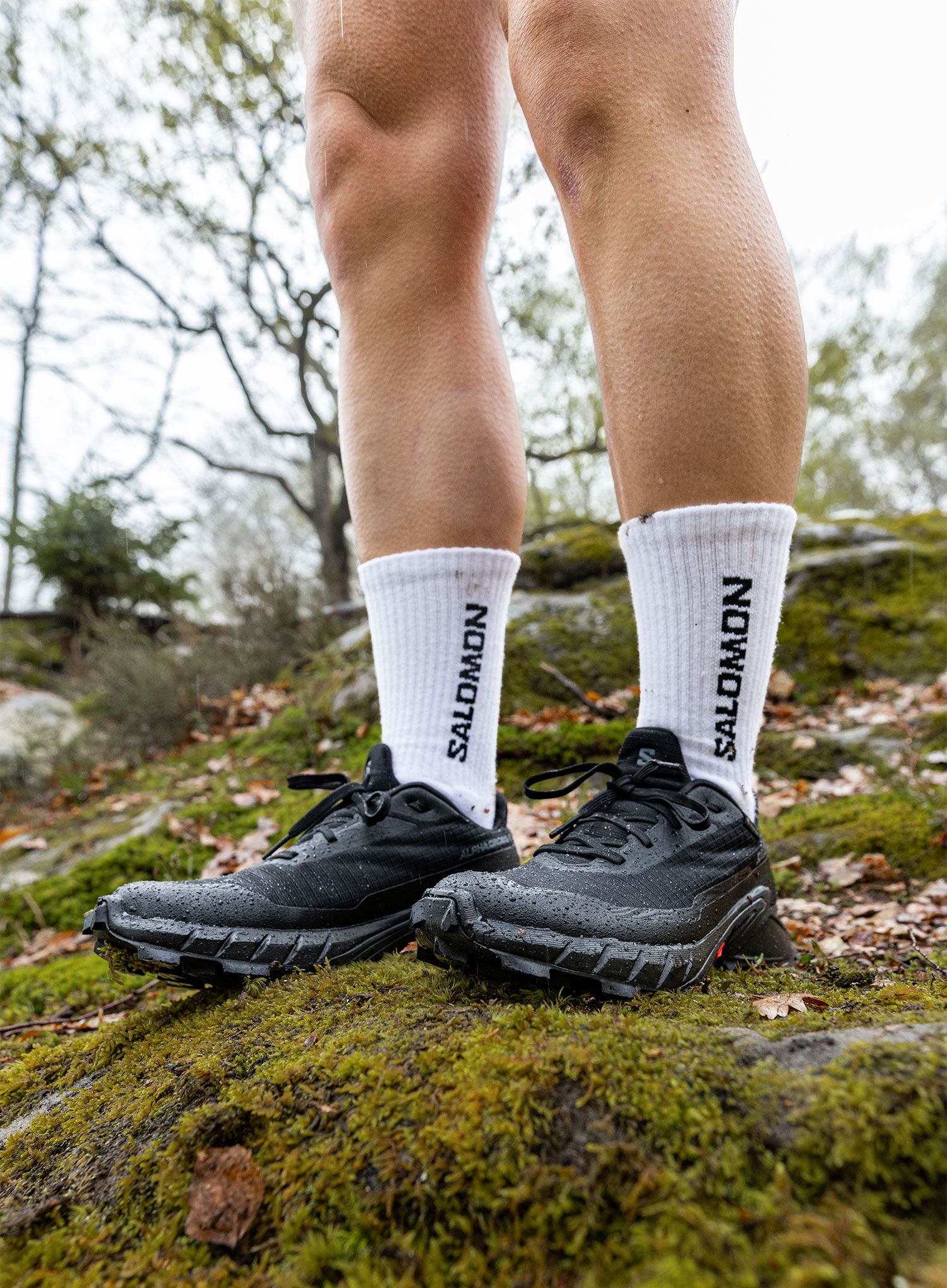Dámské trailové boty Salomon Alphacross 5 GTX - black/black/ebon