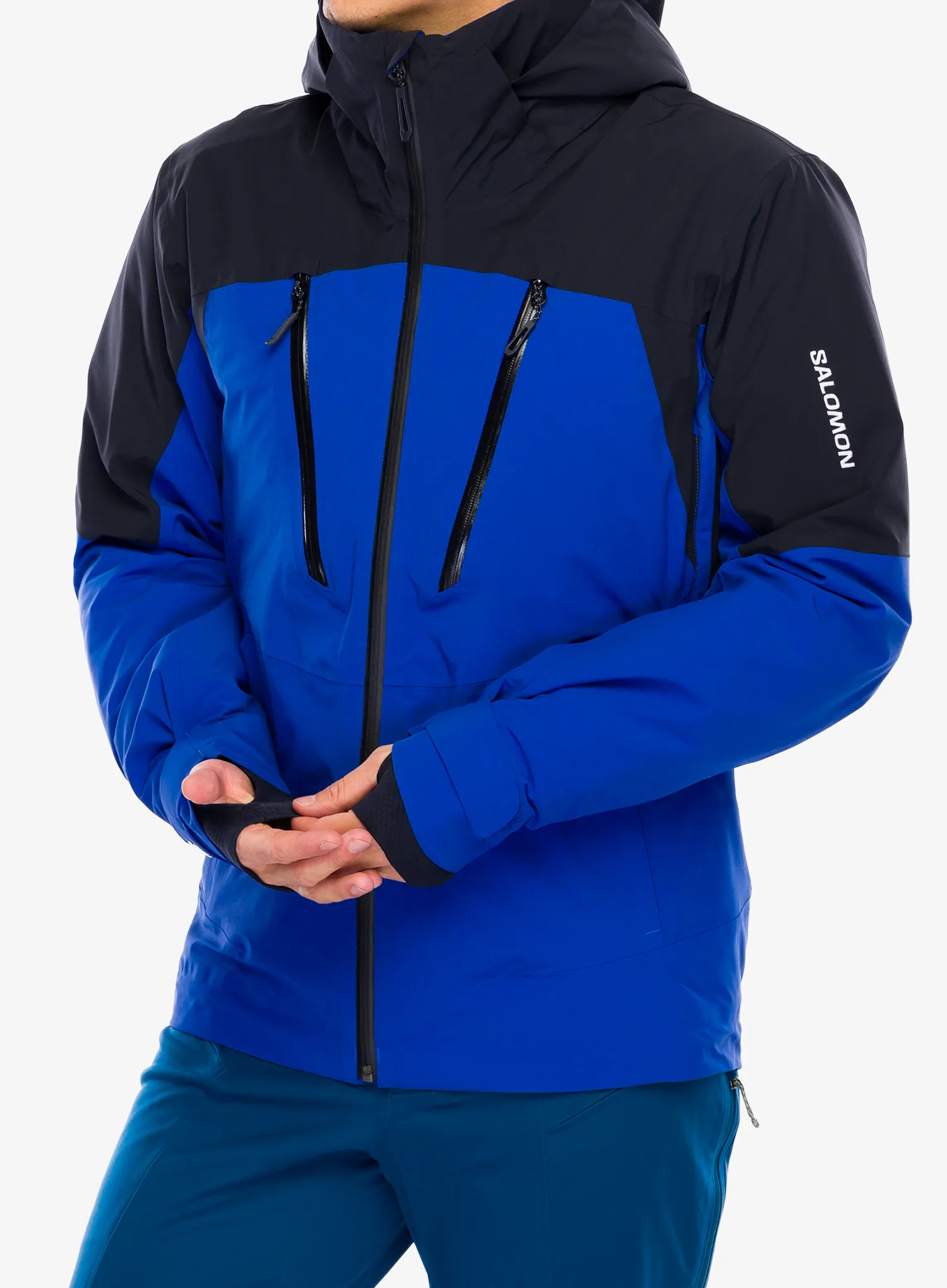 Lyžařská bunda Salomon Brilliant Jacket - surf the web/deep black