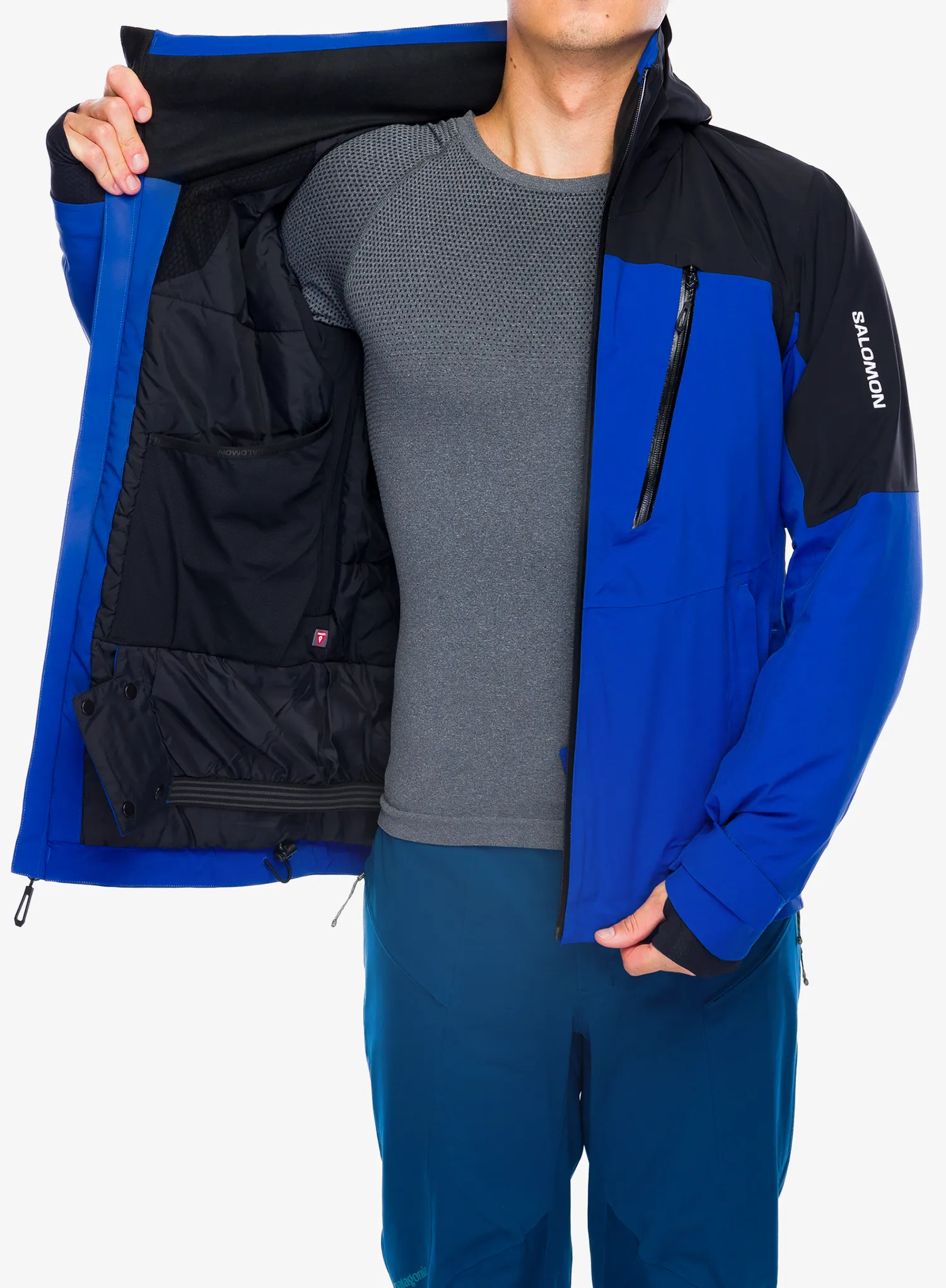 Lyžařská bunda Salomon Brilliant Jacket - surf the web/deep black