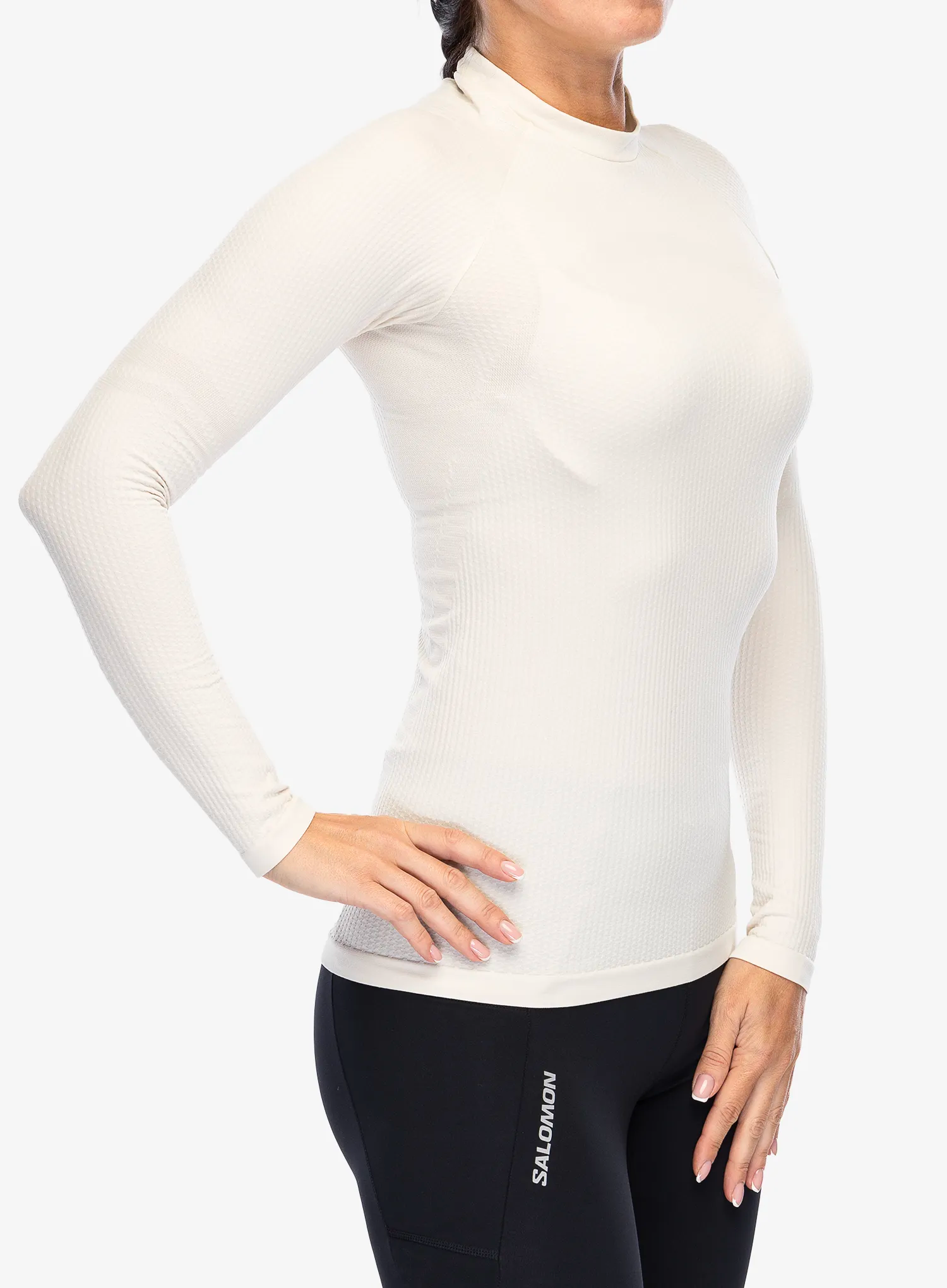 Dámská funkční mikina Salomon Essential Warm L/S Top - rainy day