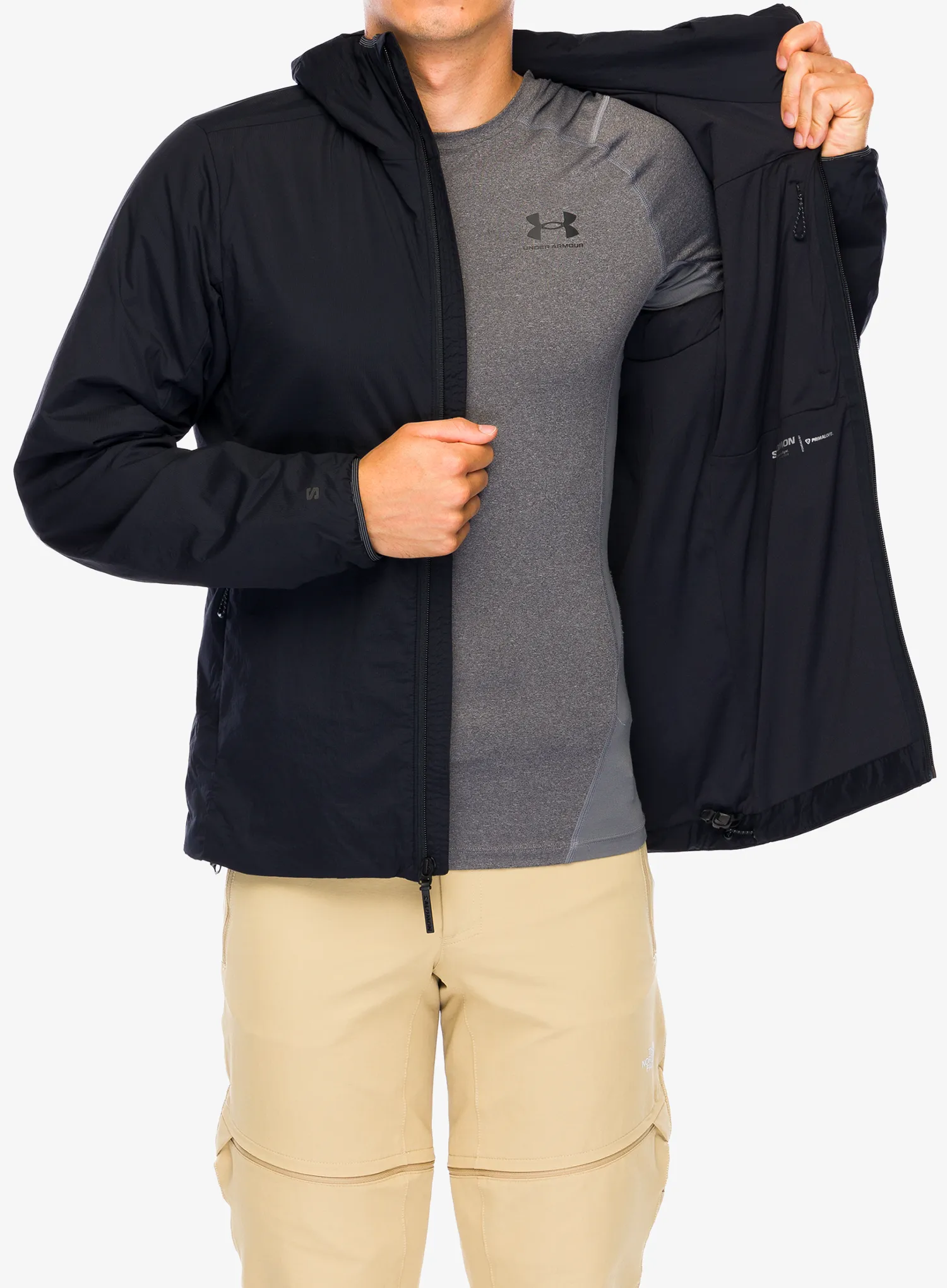 Zateplená bunda Salomon Mountain Flex Jacket HD - deep black