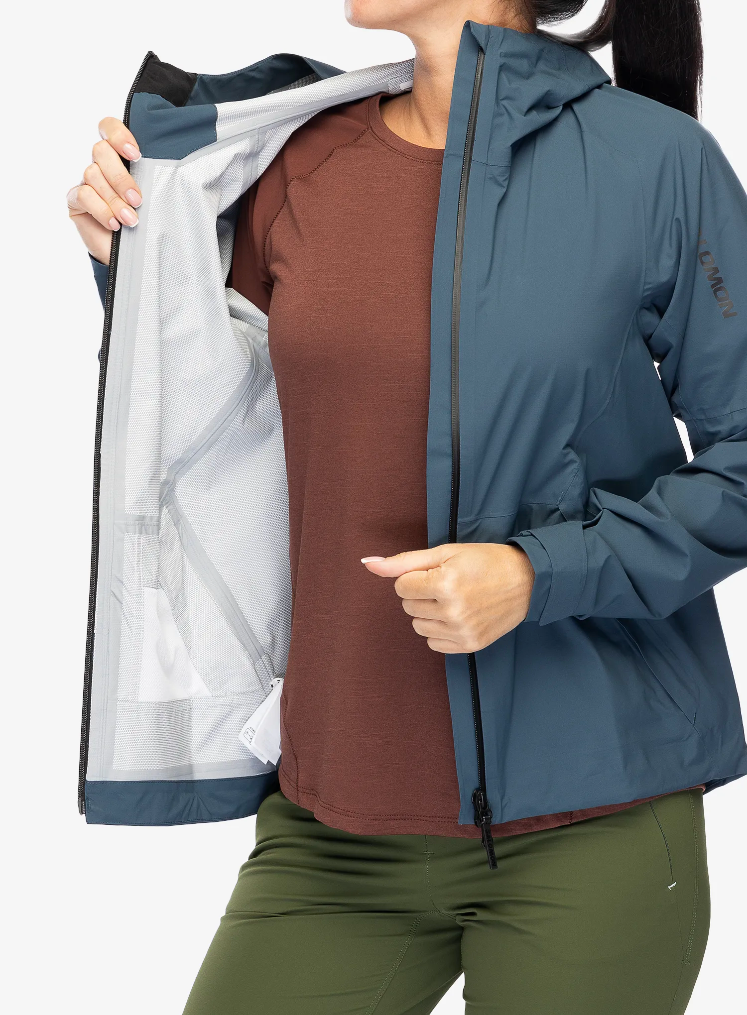 Dámská nepromokavá bunda s membránou Salomon Outerpath Jacket - midnight navy