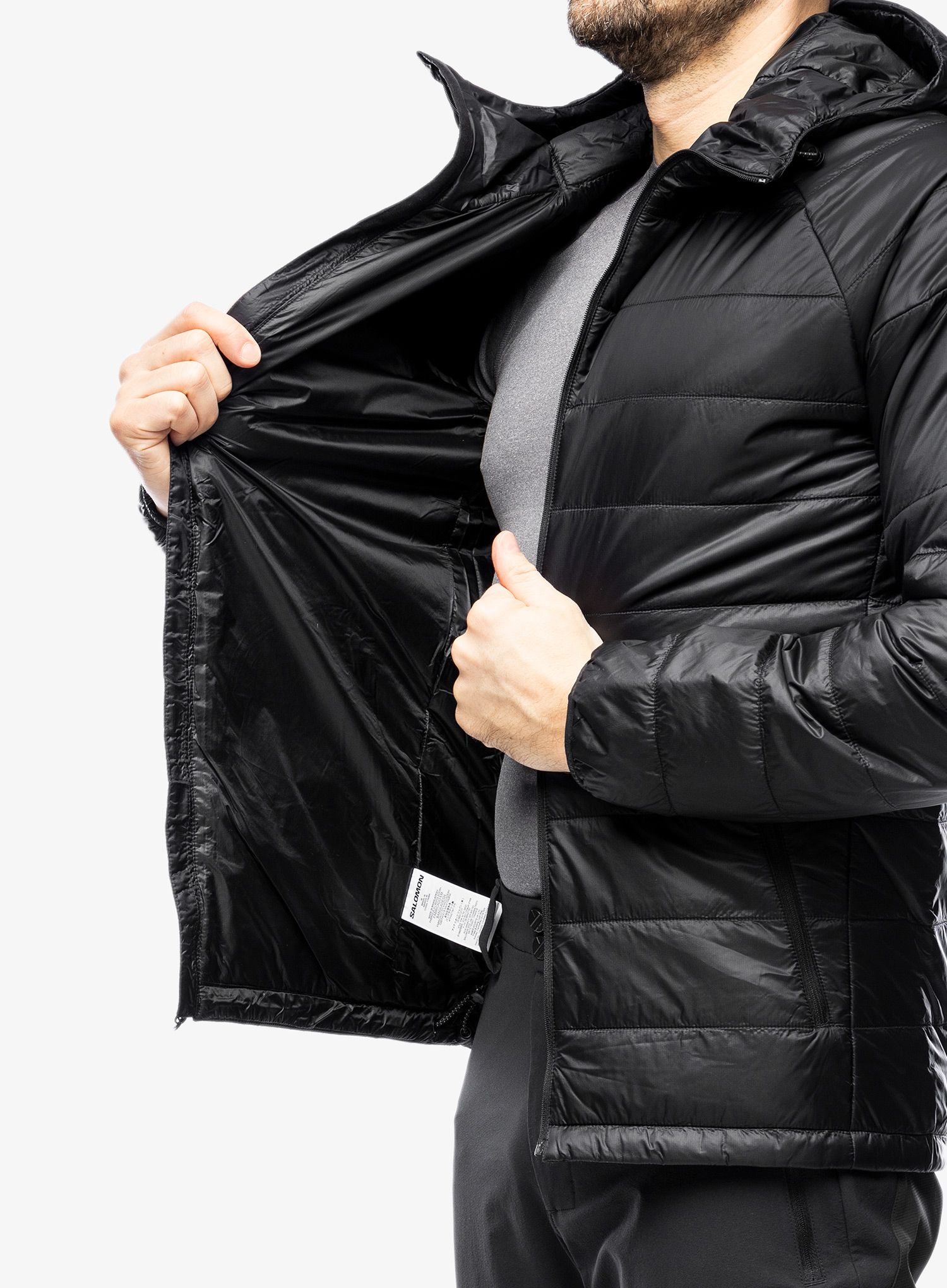 Zateplená bunda Salomon Outline HD Insul Jkt - deep black