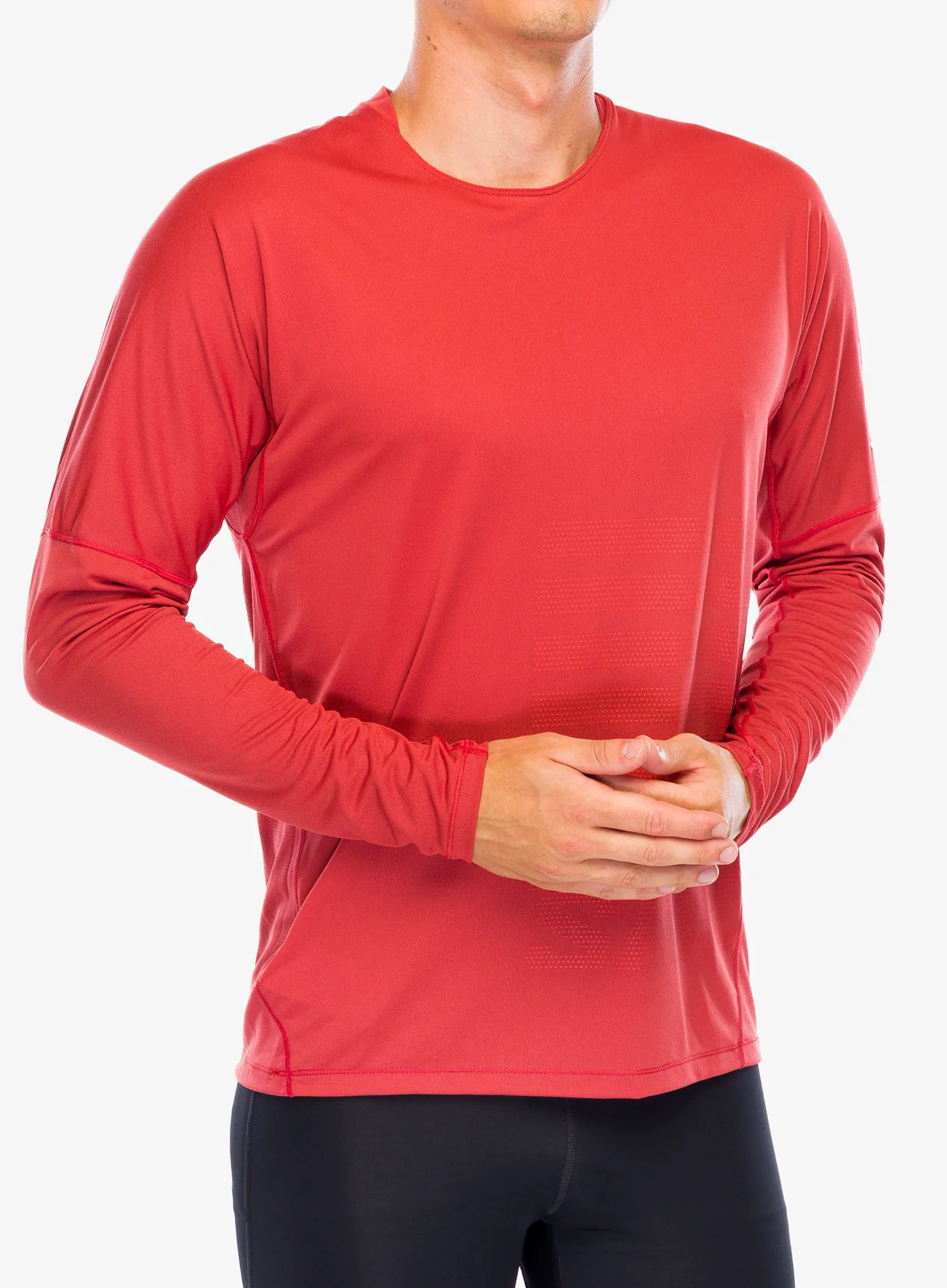 Mikina na běhání Salomon Sense Aero LS Tee GFX - tandoor