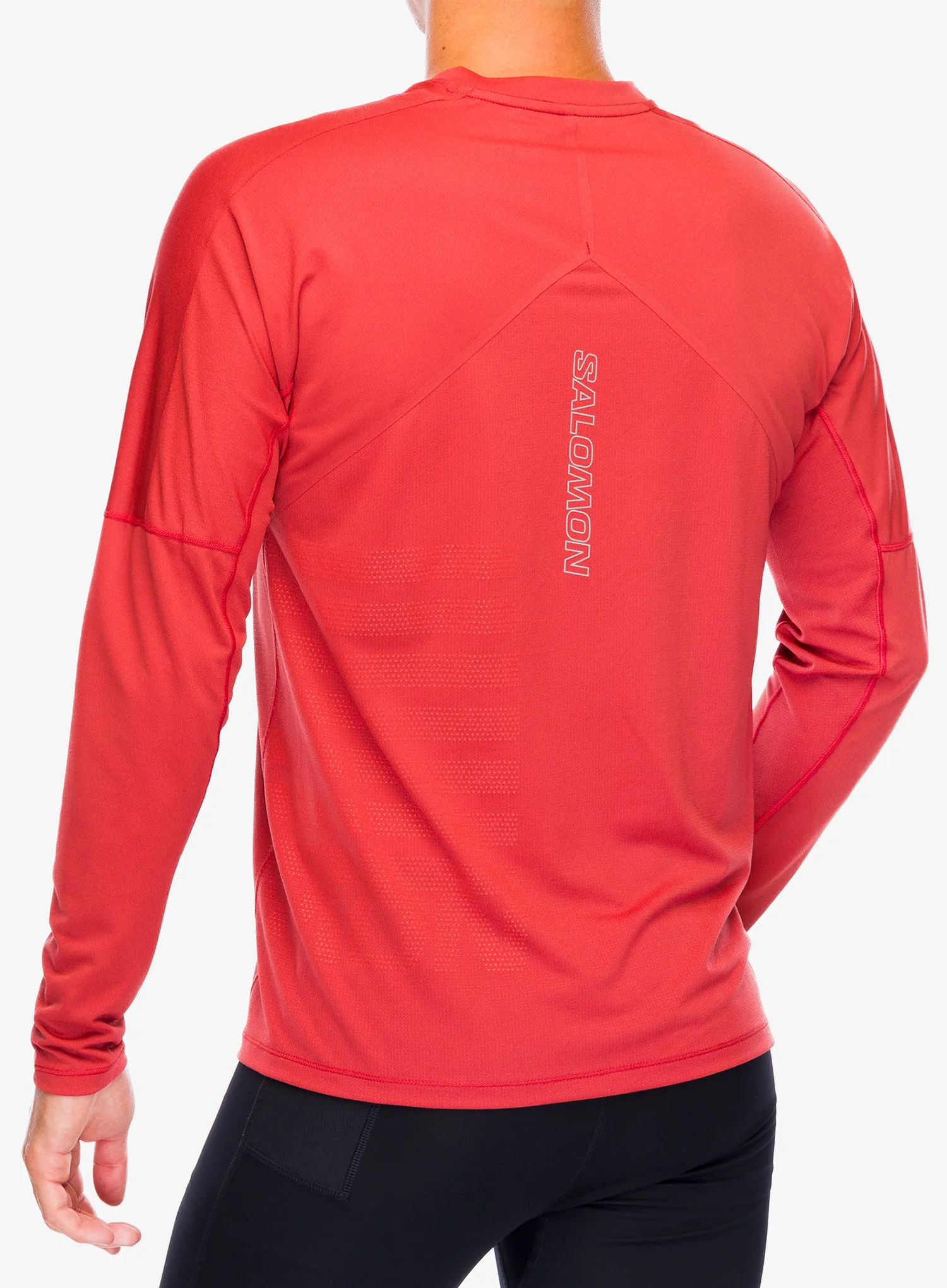 Mikina na běhání Salomon Sense Aero LS Tee GFX - tandoor