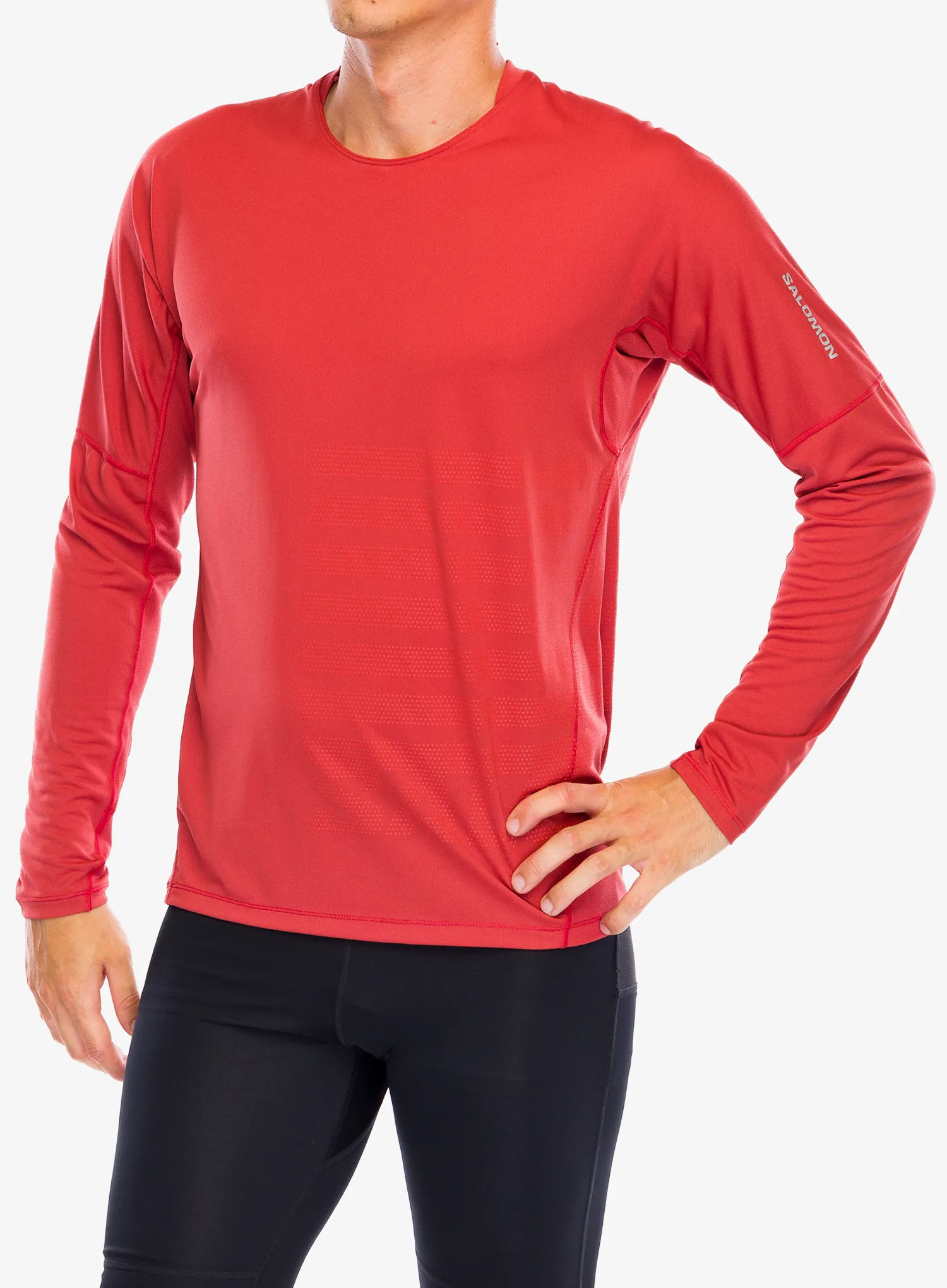 Mikina na běhání Salomon Sense Aero LS Tee GFX - tandoor