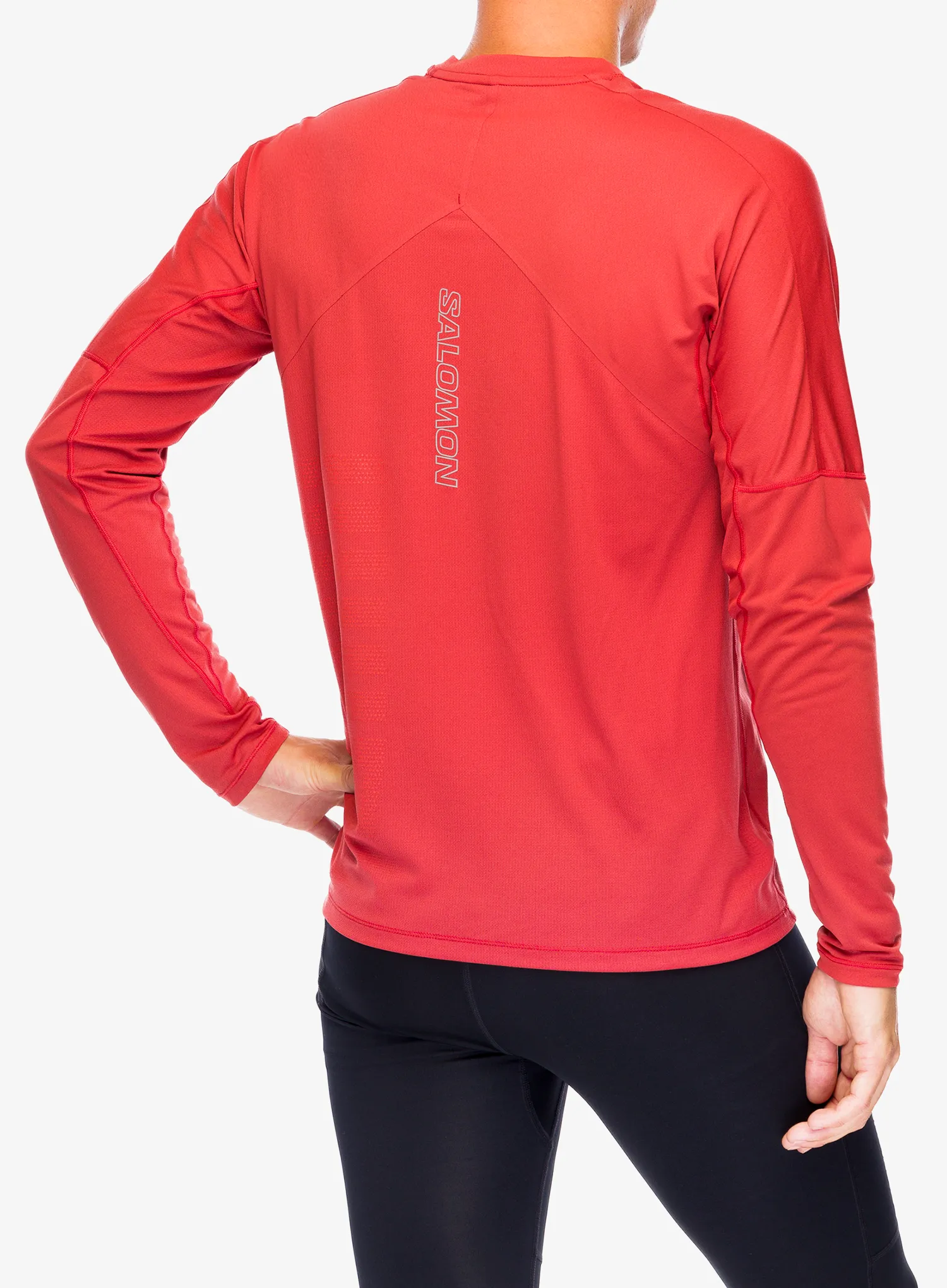 Mikina na běhání Salomon Sense Aero LS Tee GFX - tandoor