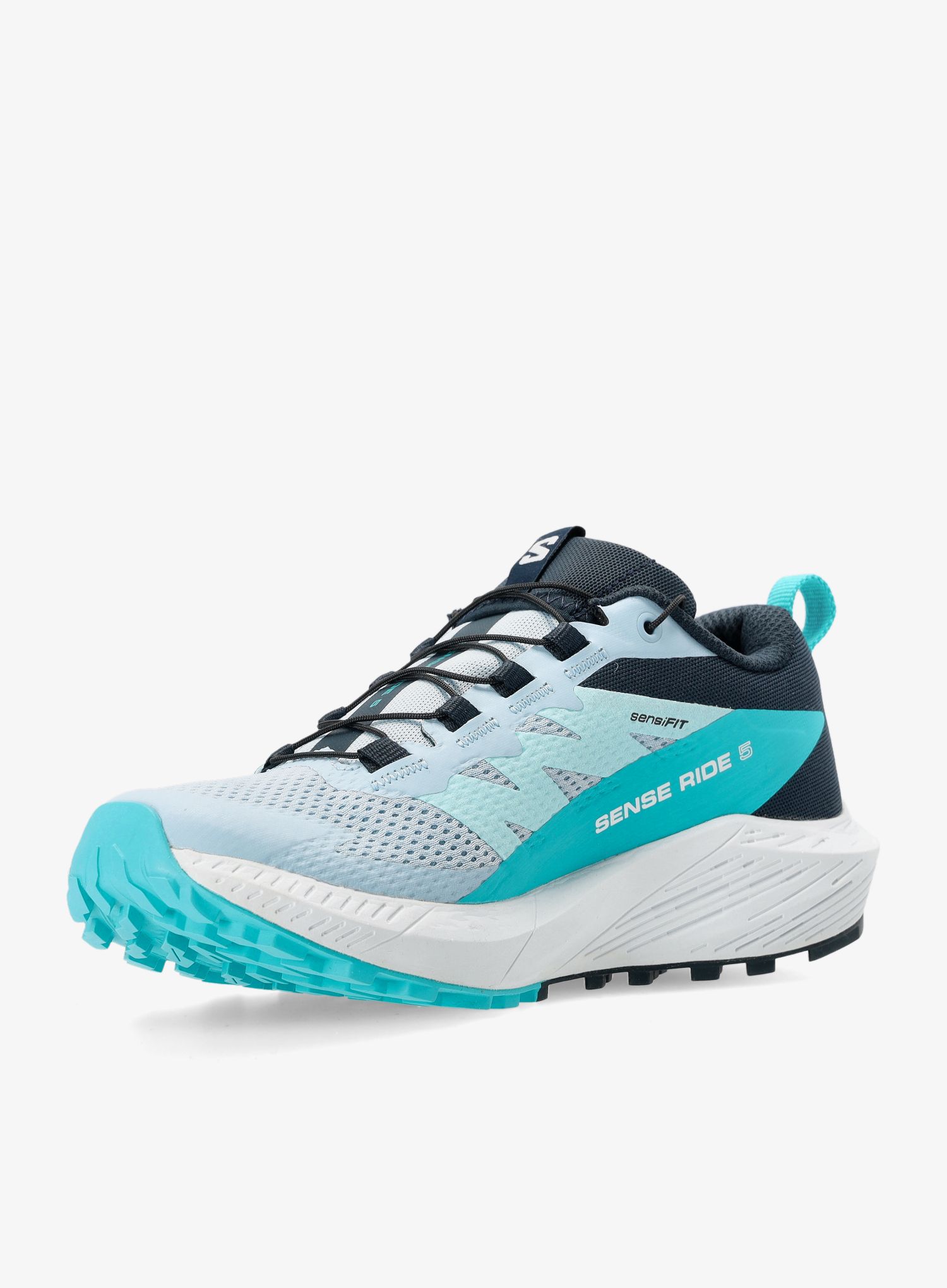 Dámské trailové boty Salomon Sense Ride 5 - cashmere/carbon/blue