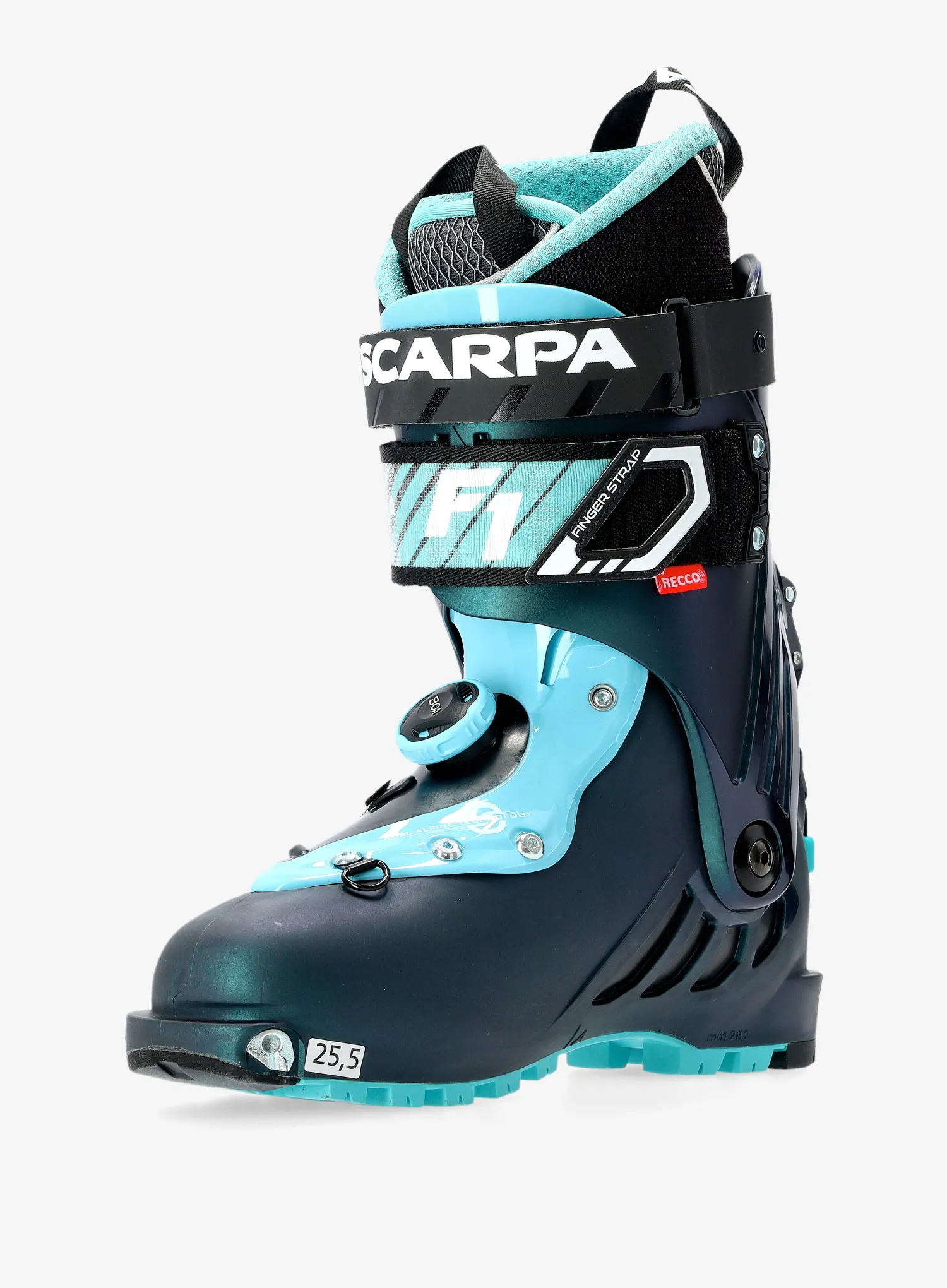 Dámské skialpové boty Scarpa F1 - anthracite/aqua