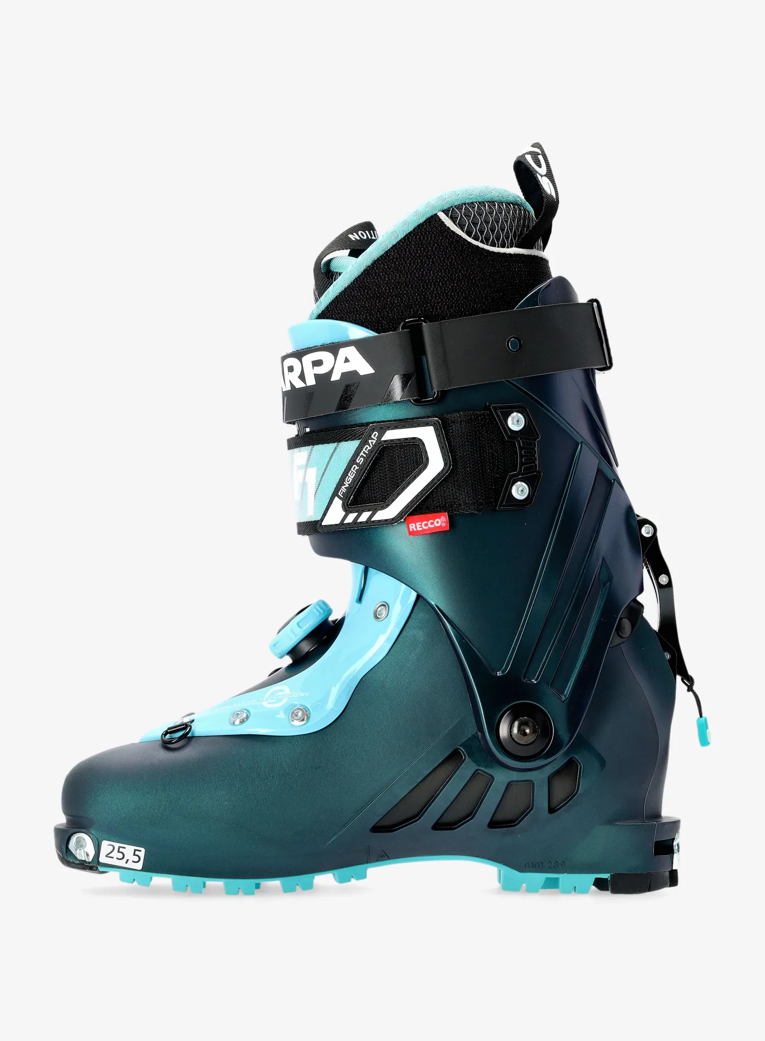 Dámské skialpové boty Scarpa F1 - anthracite/aqua