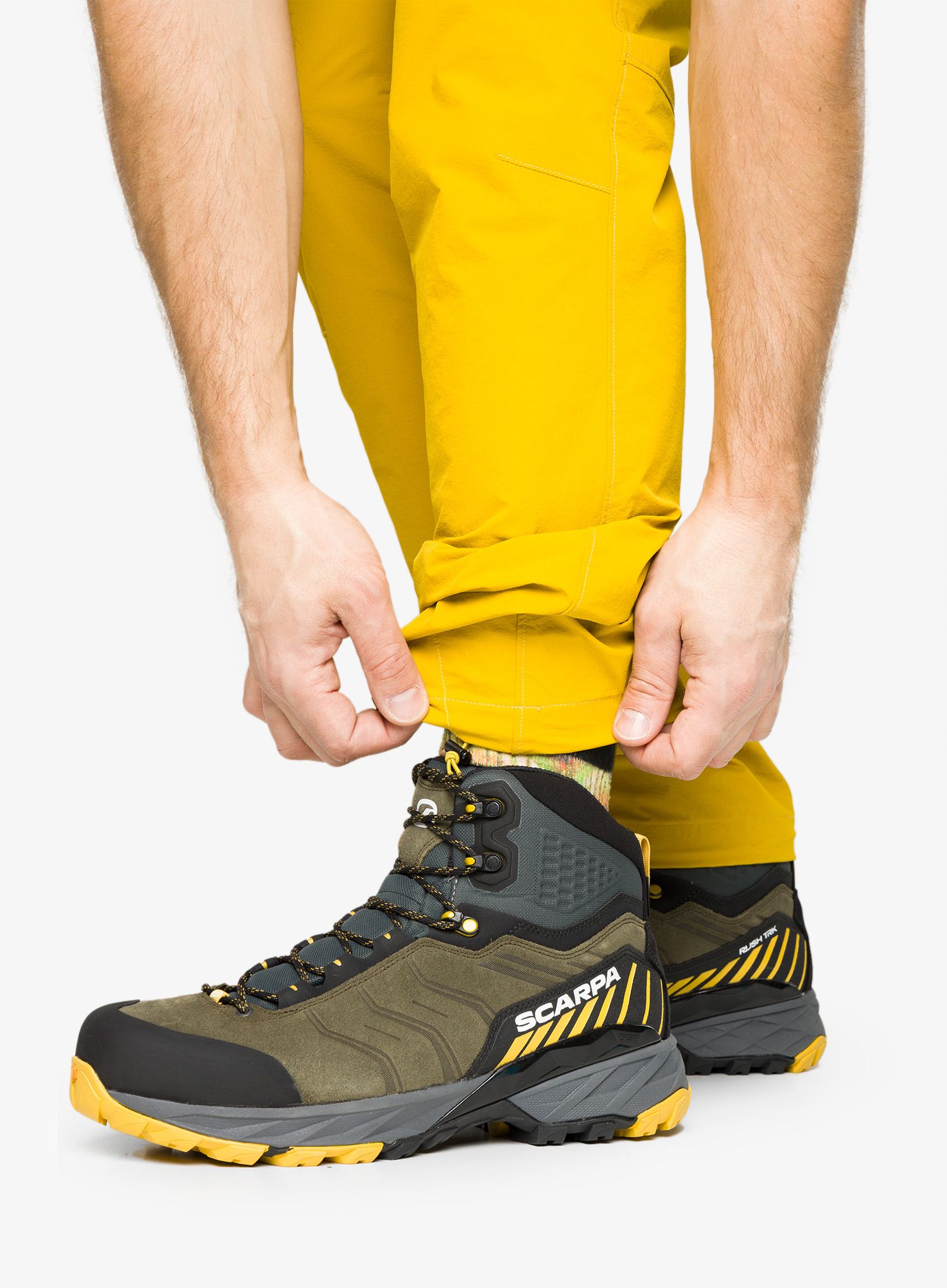 Trekové boty pánské Scarpa Rush TRK GTX - mustard/military