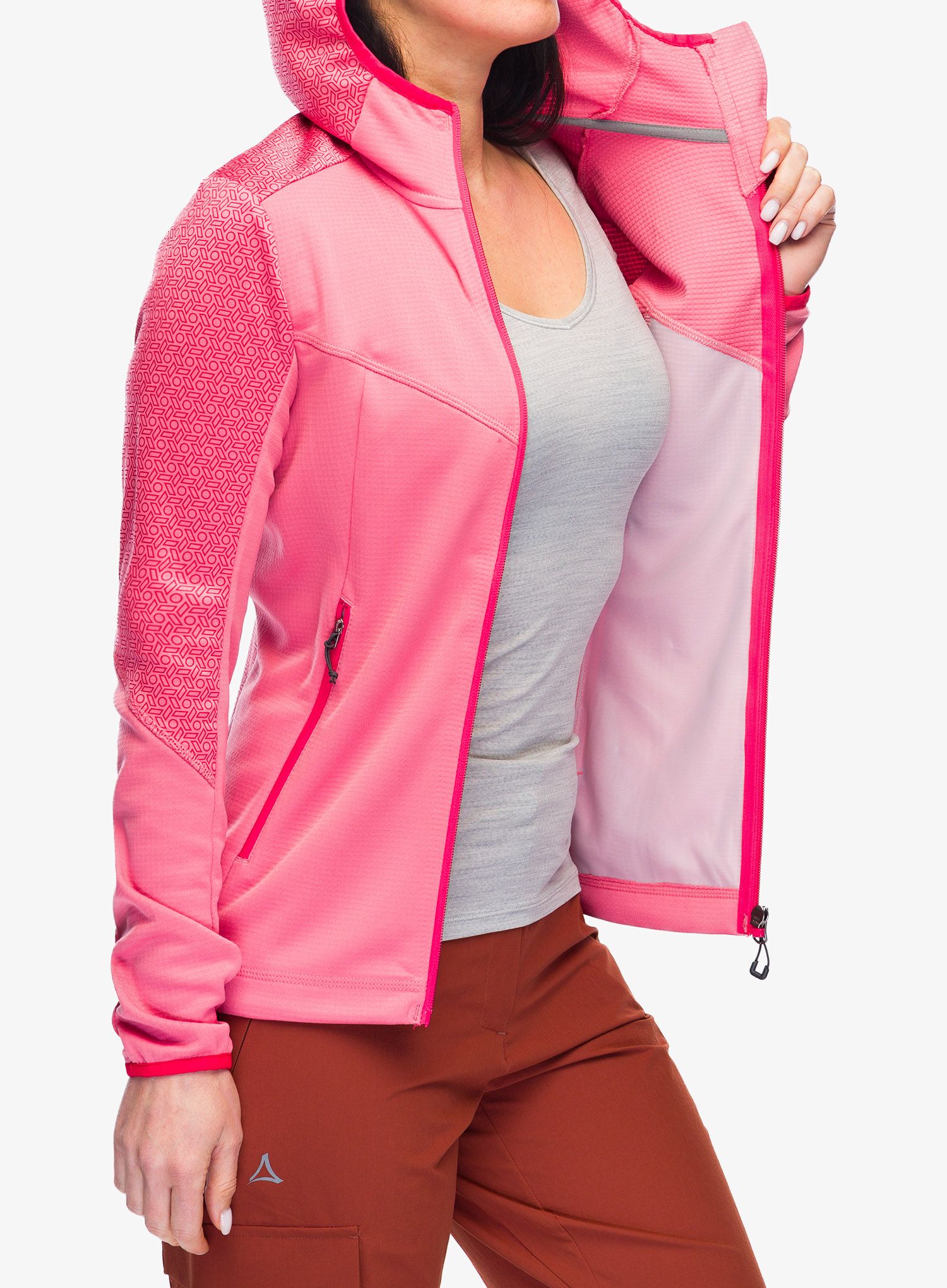 Outdoor mikina dámská Schoffel Fleece Hoody Svardalen - clasping rose