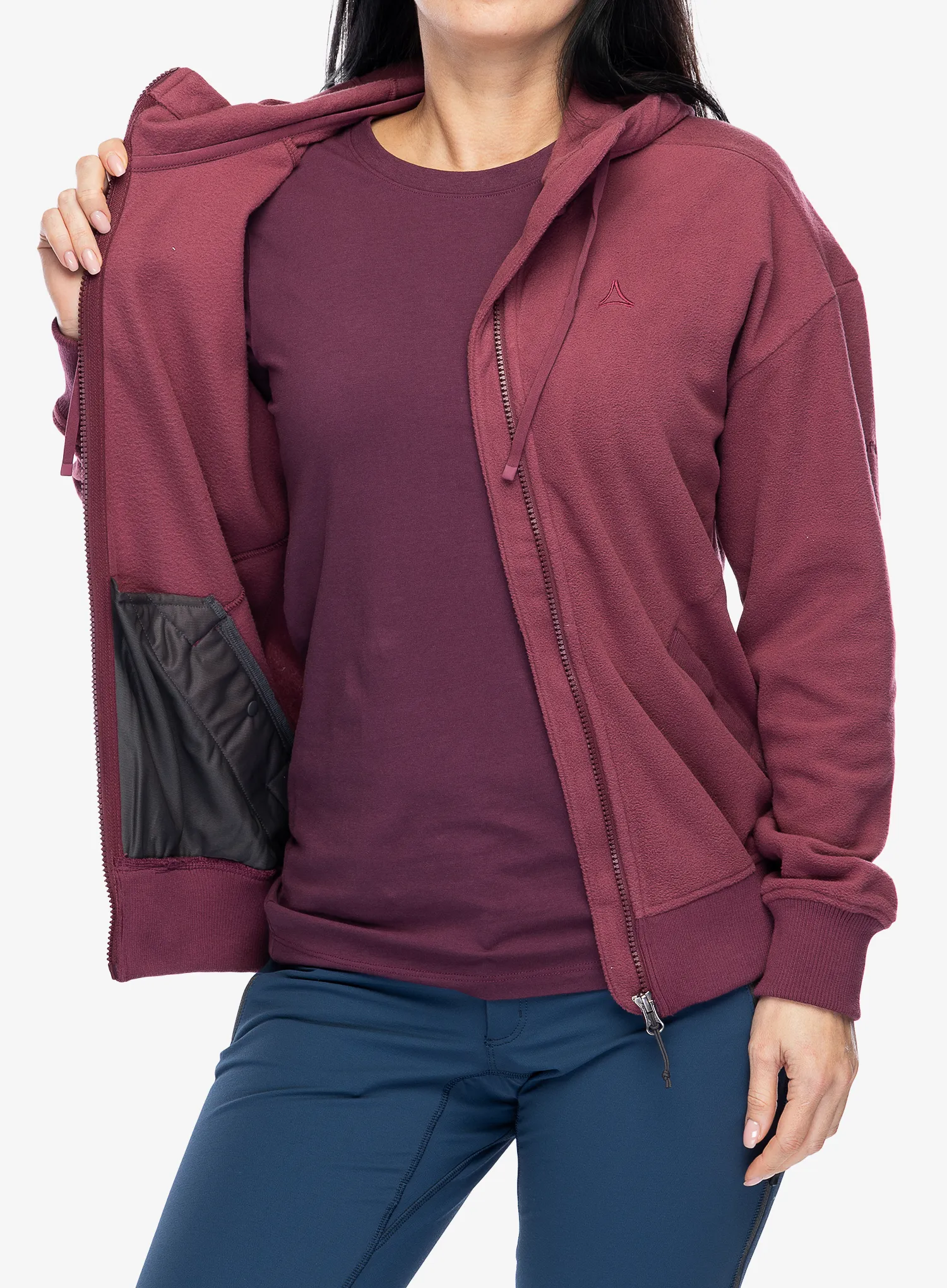 Fleece mikina dámská Schoffel Fleece Jk Style Leveche - acai