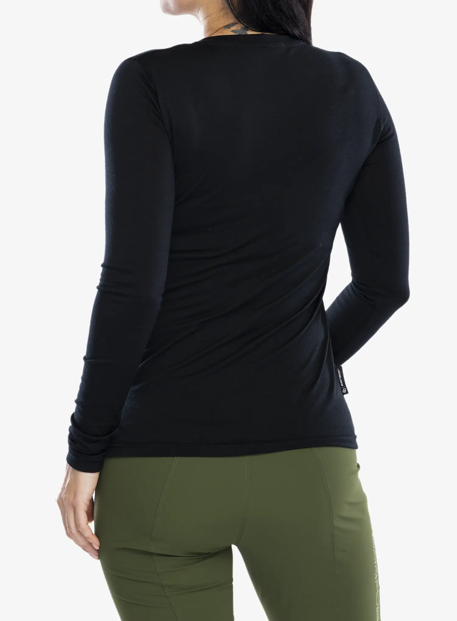 Dámská mikina Sensor Merino Active PT Tee L/S - black arrows
