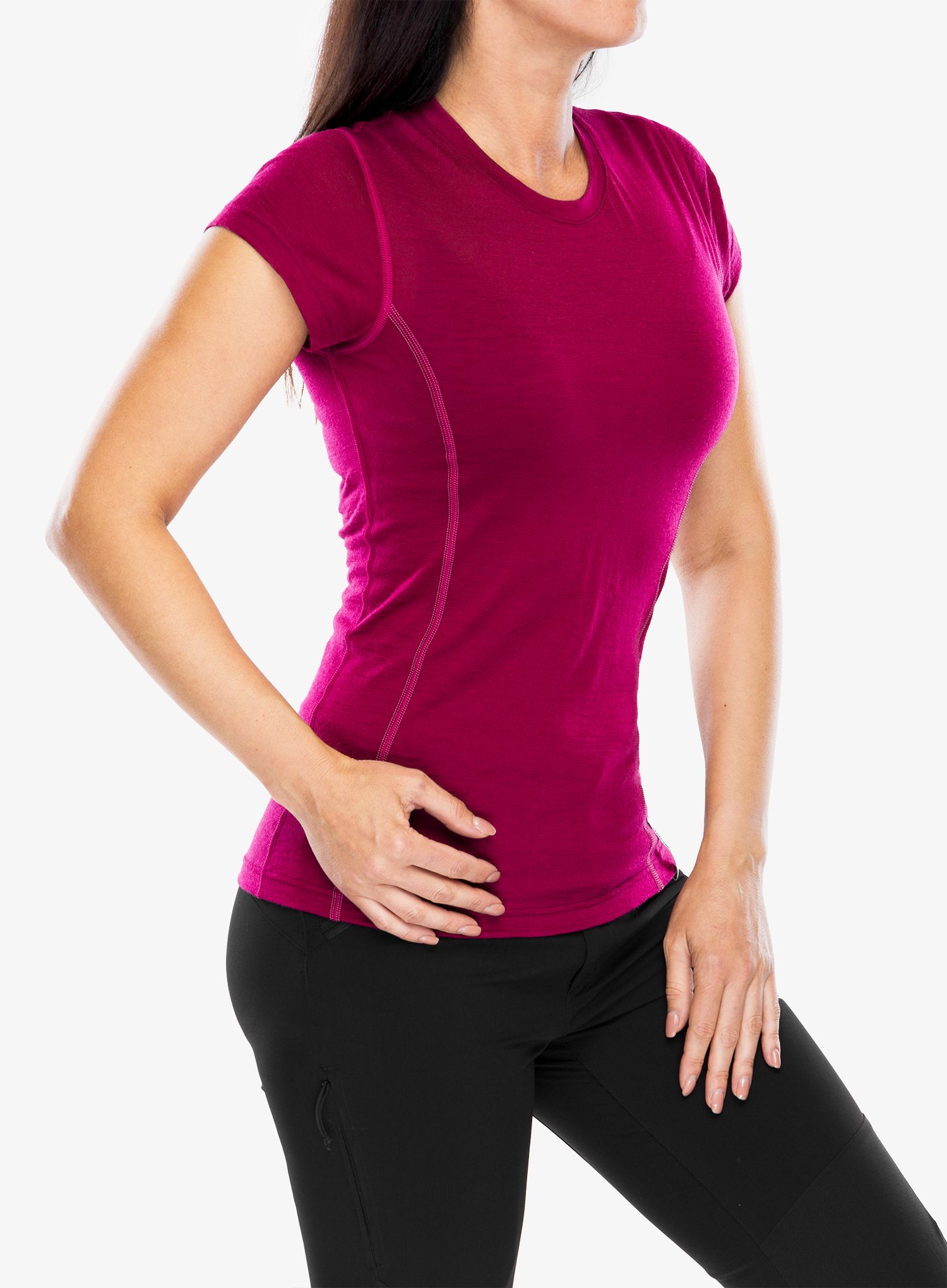 Dámské termoaktivní tričko Sensor Merino Active Tee S/S - lilla