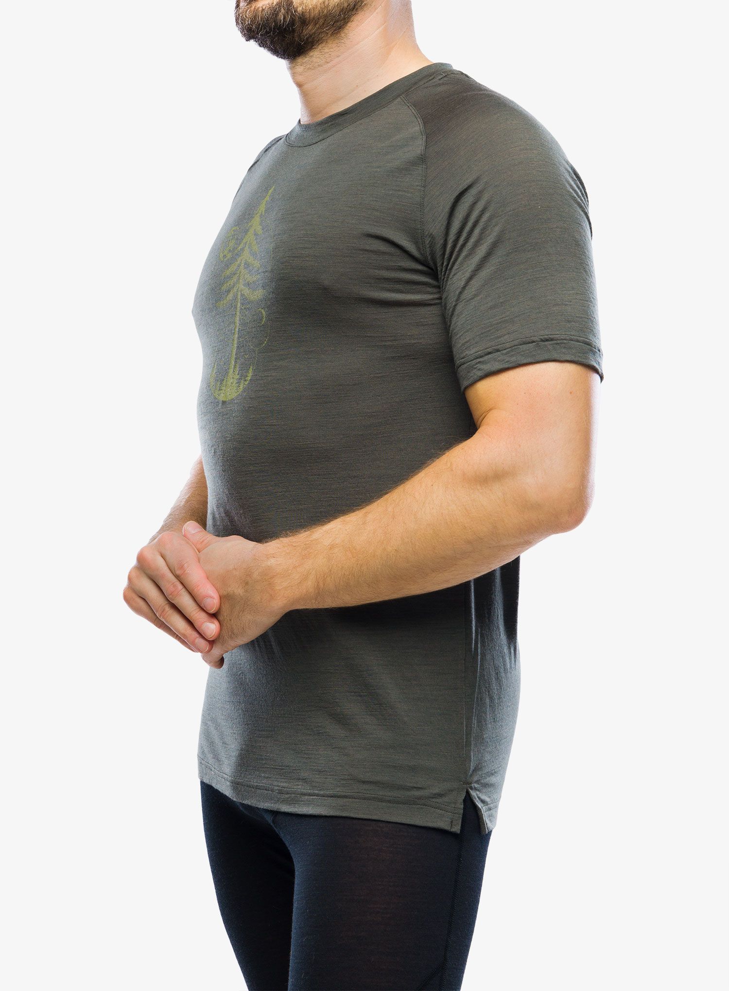 Termotriko Sensor Merino Air PT Tee S/S - olive green earth