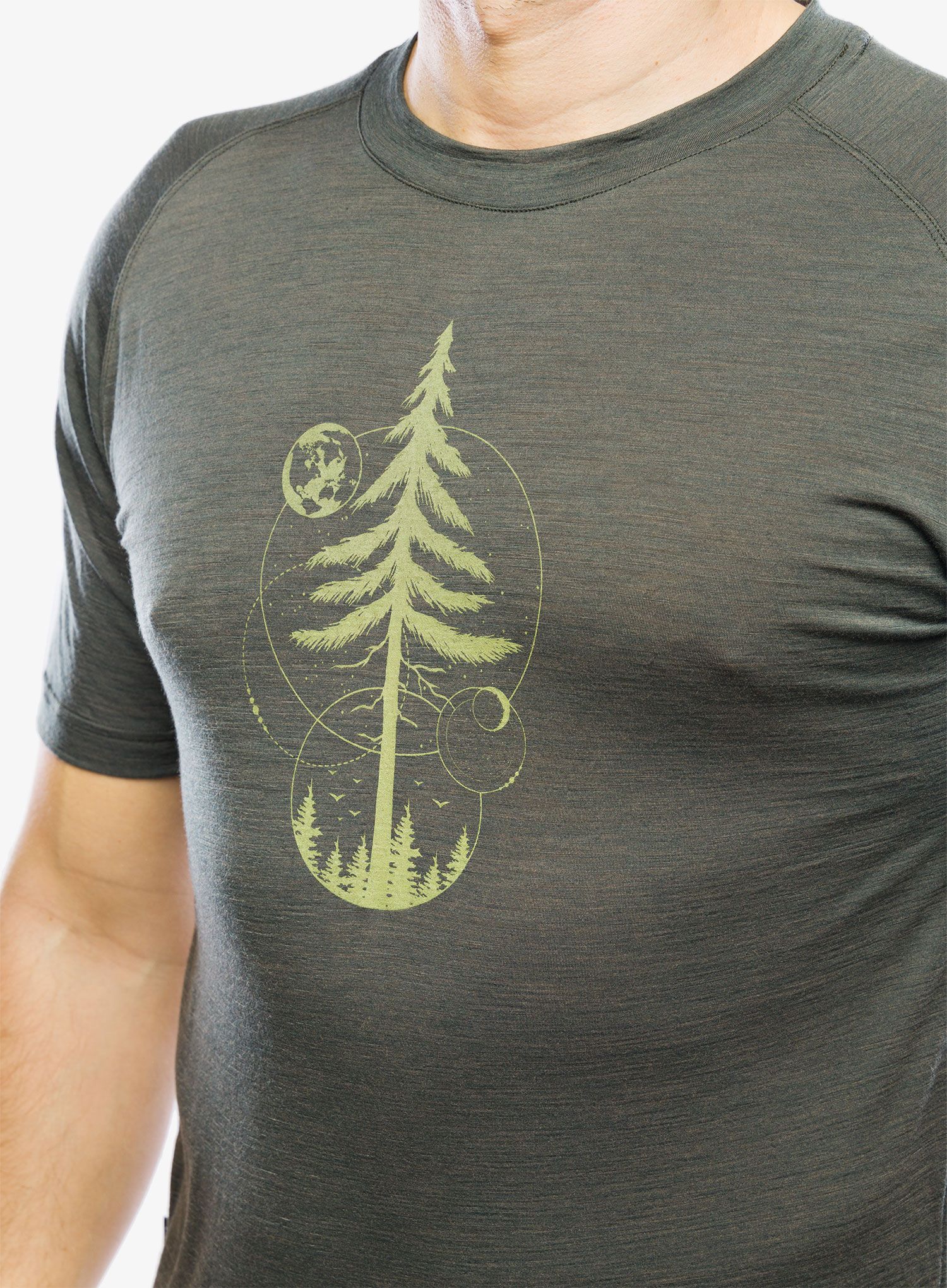 Termotriko Sensor Merino Air PT Tee S/S - olive green earth