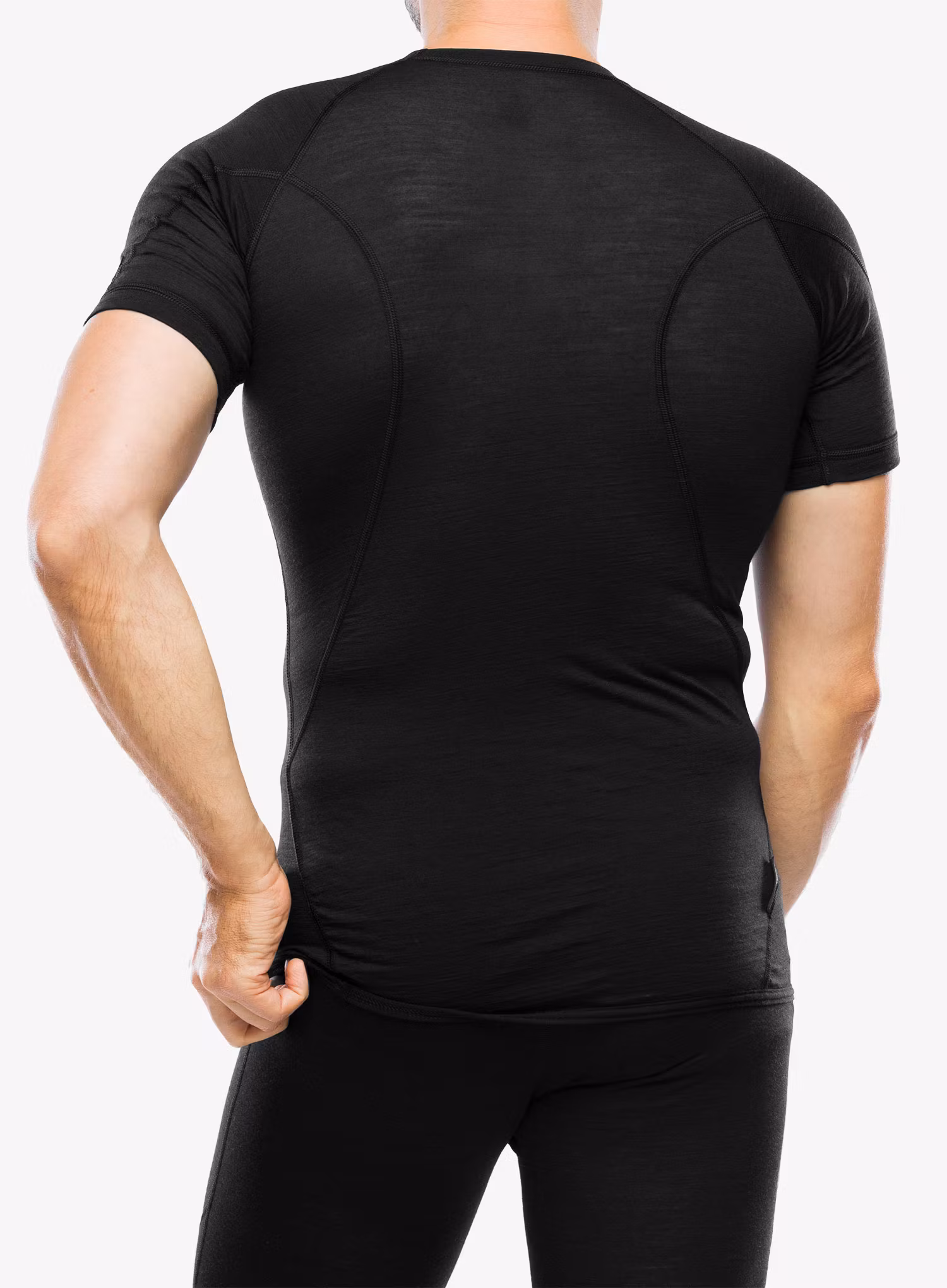 Termotriko Sensor Merino Air Tee S/S - black/ black