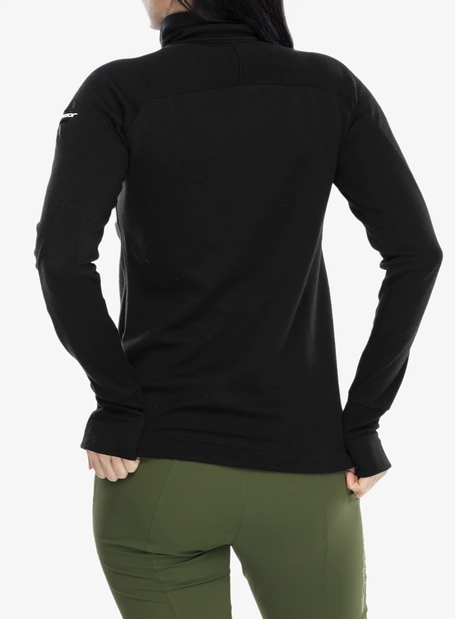 Dámská mikina Sensor Merino UP Fleece Full Zip - black