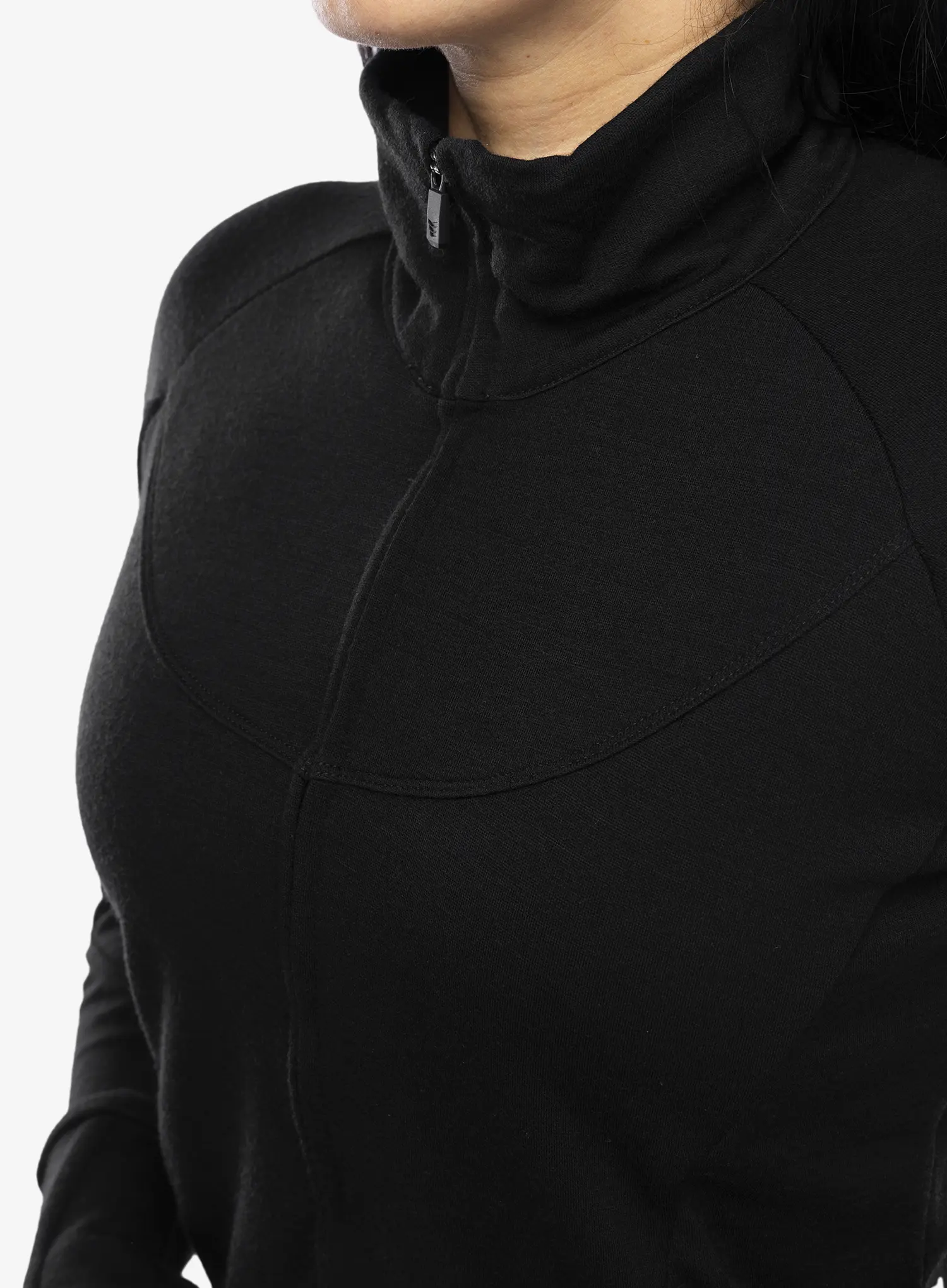 Dámská mikina Sensor Merino UP Fleece Full Zip - black